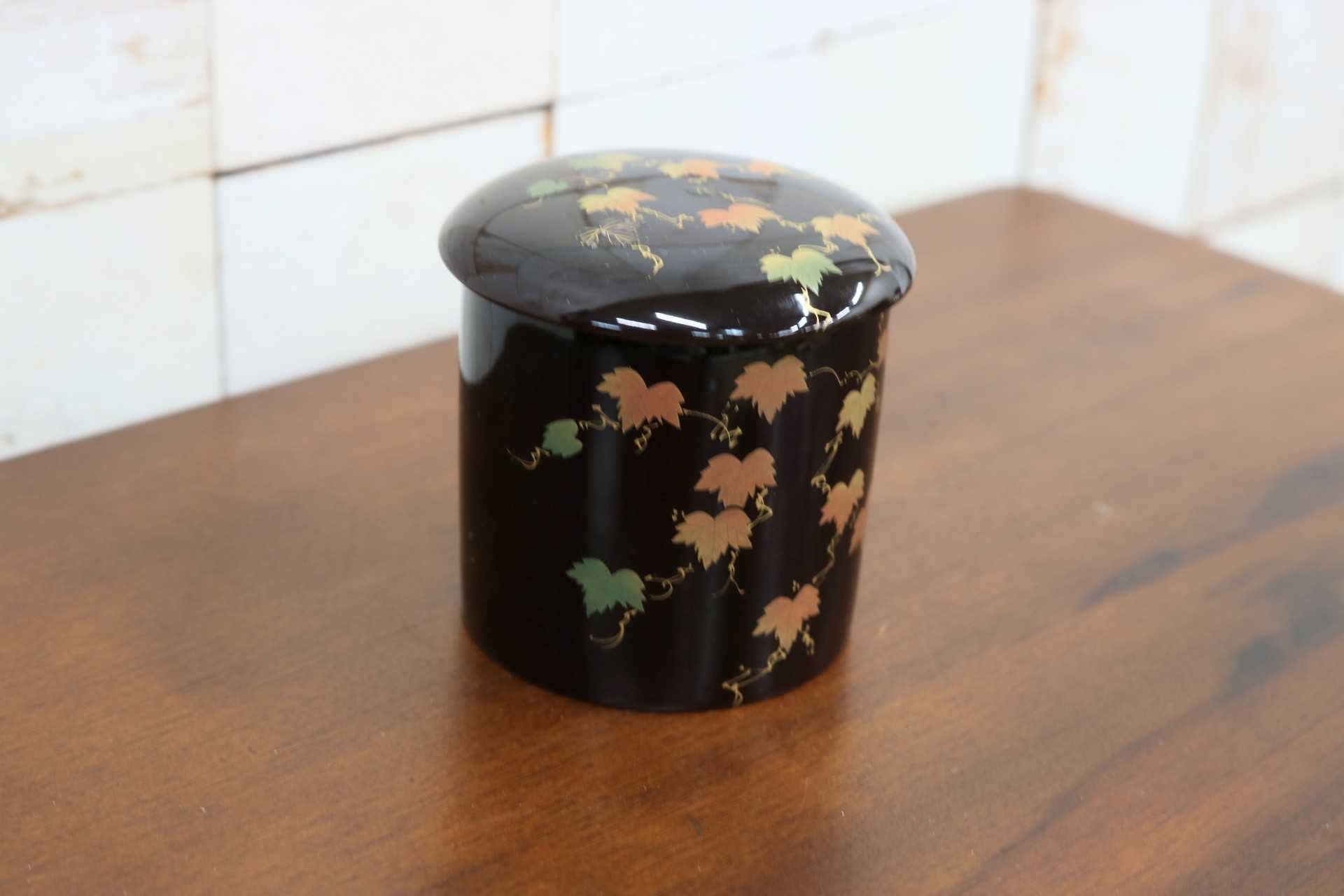GMJK371AR〇宗香 金輪寺棗 蔦蒔絵 大下宗香 茶道具 茶器 薄茶器 共箱 加賀山中蒔絵 秋 伝統工芸