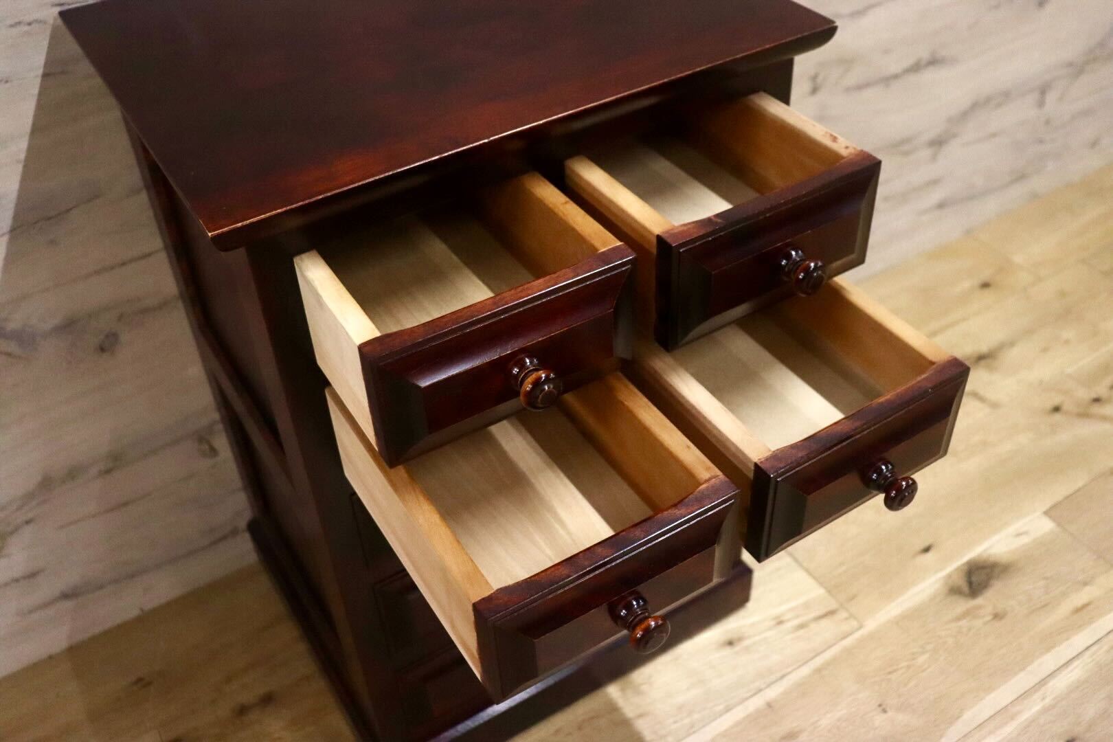 GMIH105○収納家具 整理箪笥 チェスト 和モダン 和室 和家具 引き出し 樺材 クラシック サイドチェスト 箪笥
