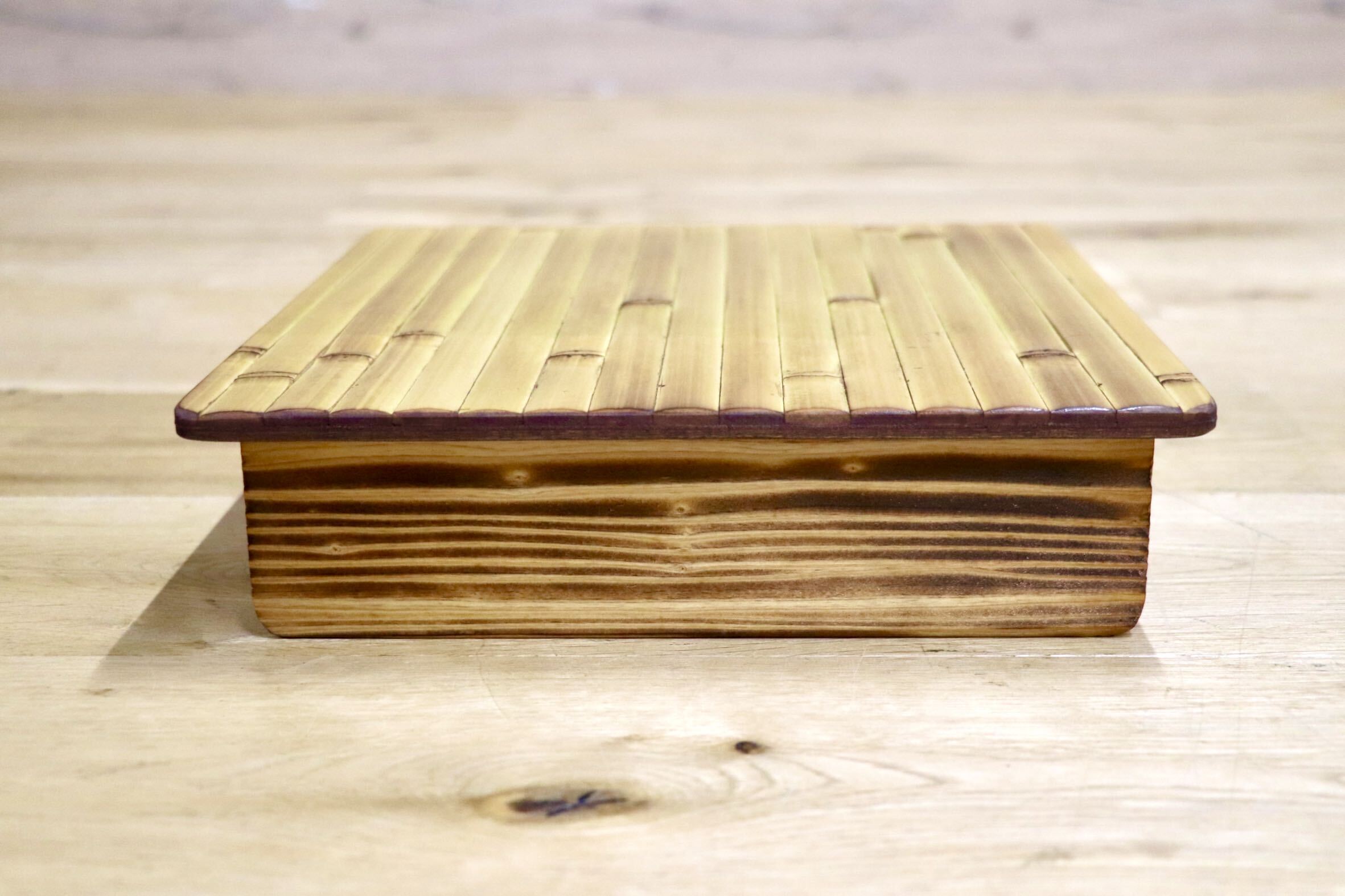 GMIK205B○梅里竹芸 Umezato Bamboo Craft 竹家具 足置き台 踏み台 フットレスト 工芸品 バンブー 宮崎 高級