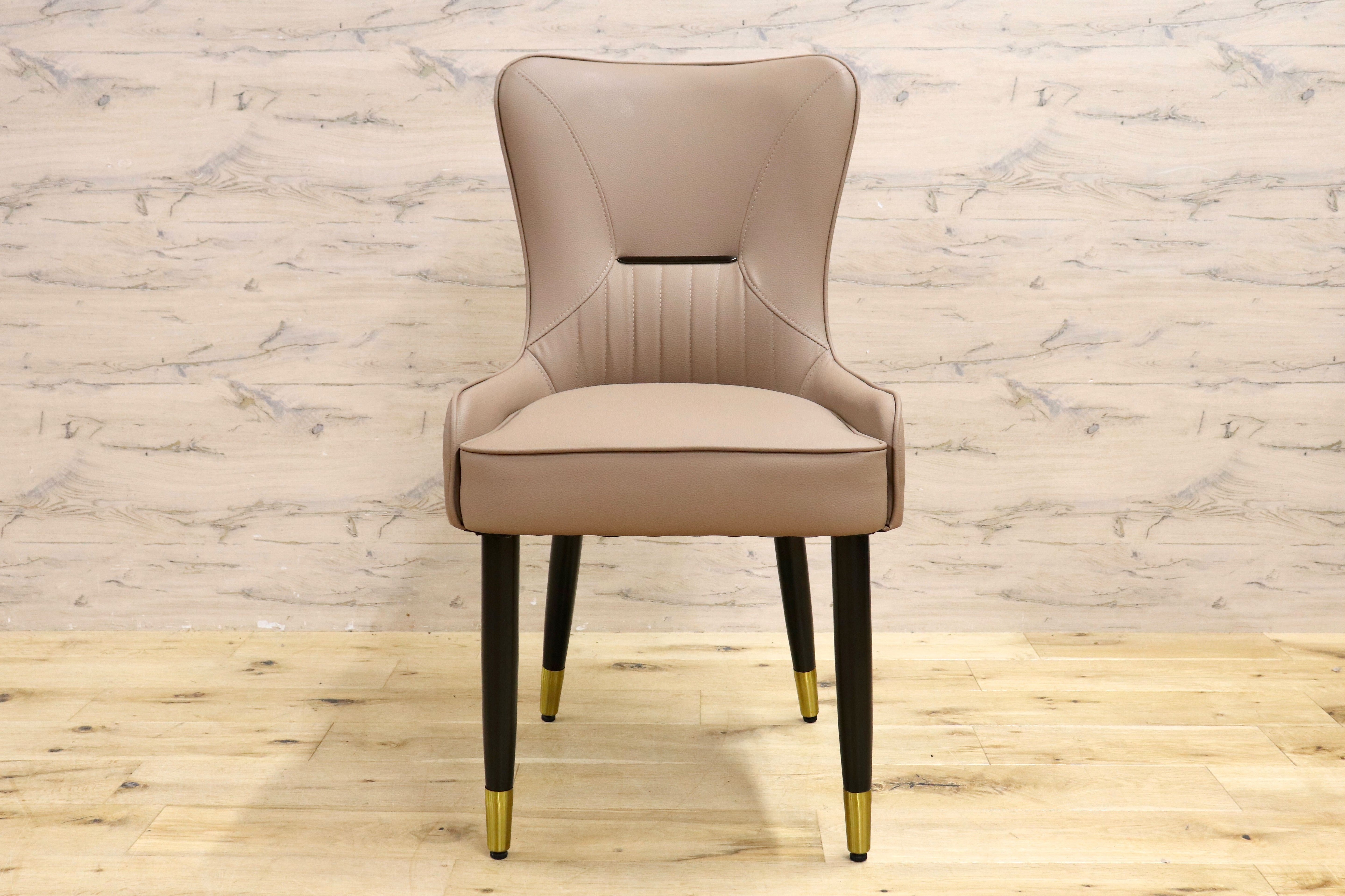 GMIS334A○モダン ダイニングチェア アームレスチェア 椅子 食卓椅子 本革 レザー シンプル スタイリッシュ 展示品