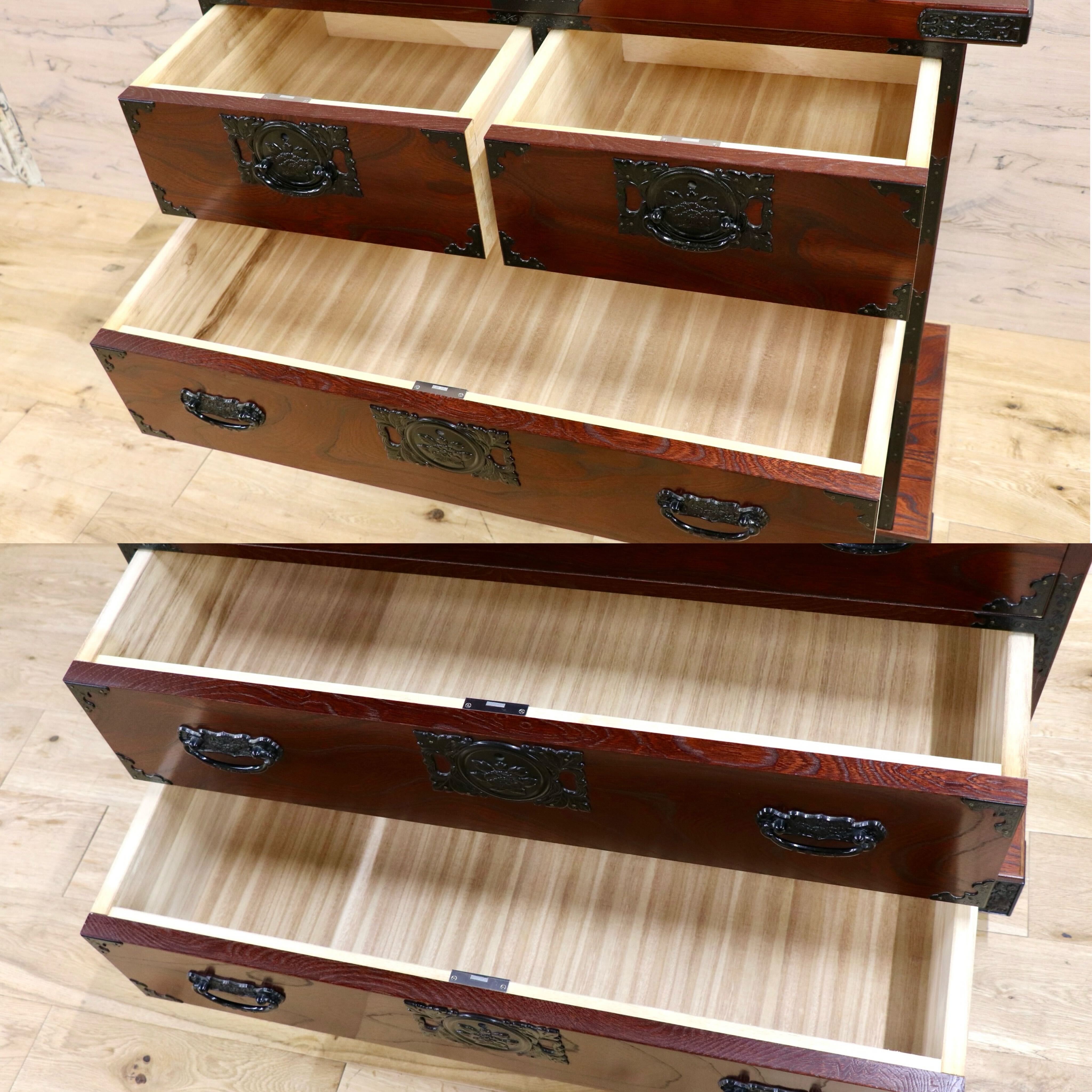 GMJS15B○飛鳥工芸家具 飛鳥民芸 車箪笥 和箪笥 タンス 民芸家具 欅材