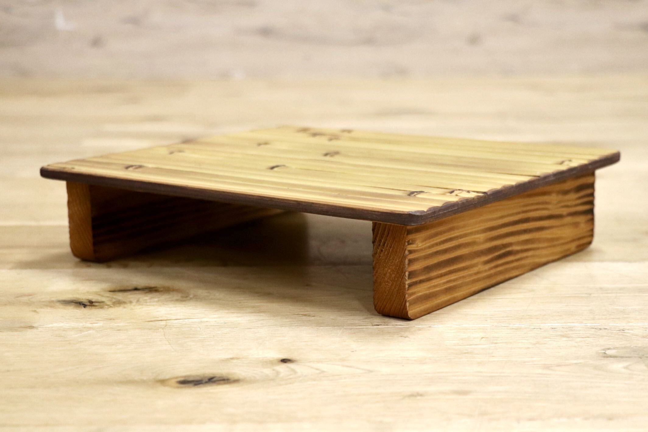 GMIK205B○梅里竹芸 Umezato Bamboo Craft 竹家具 足置き台 踏み台 フットレスト 工芸品 バンブー 宮崎 高級