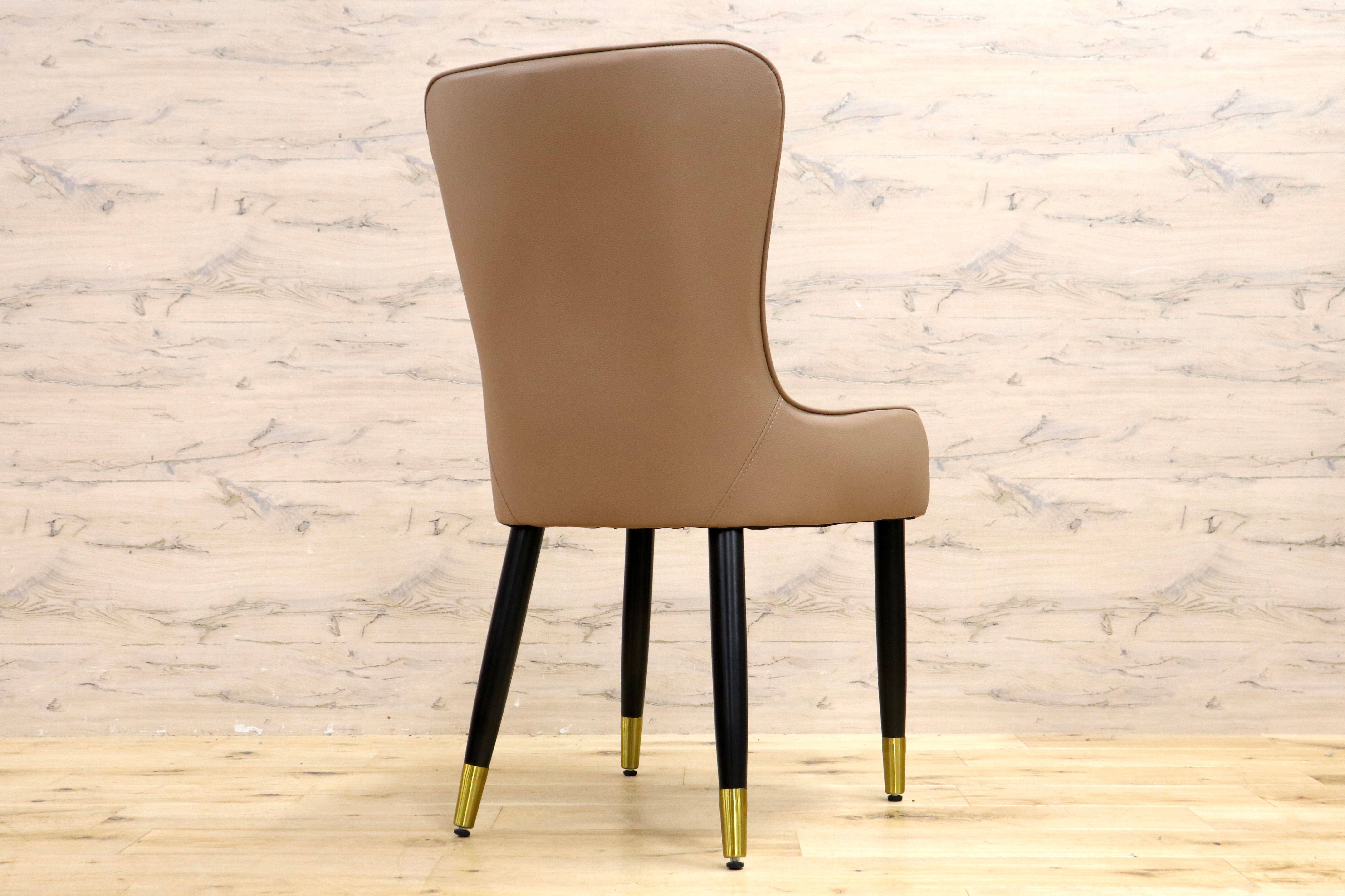 GMIS334A○モダン ダイニングチェア アームレスチェア 椅子 食卓椅子 本革 レザー シンプル スタイリッシュ 展示品