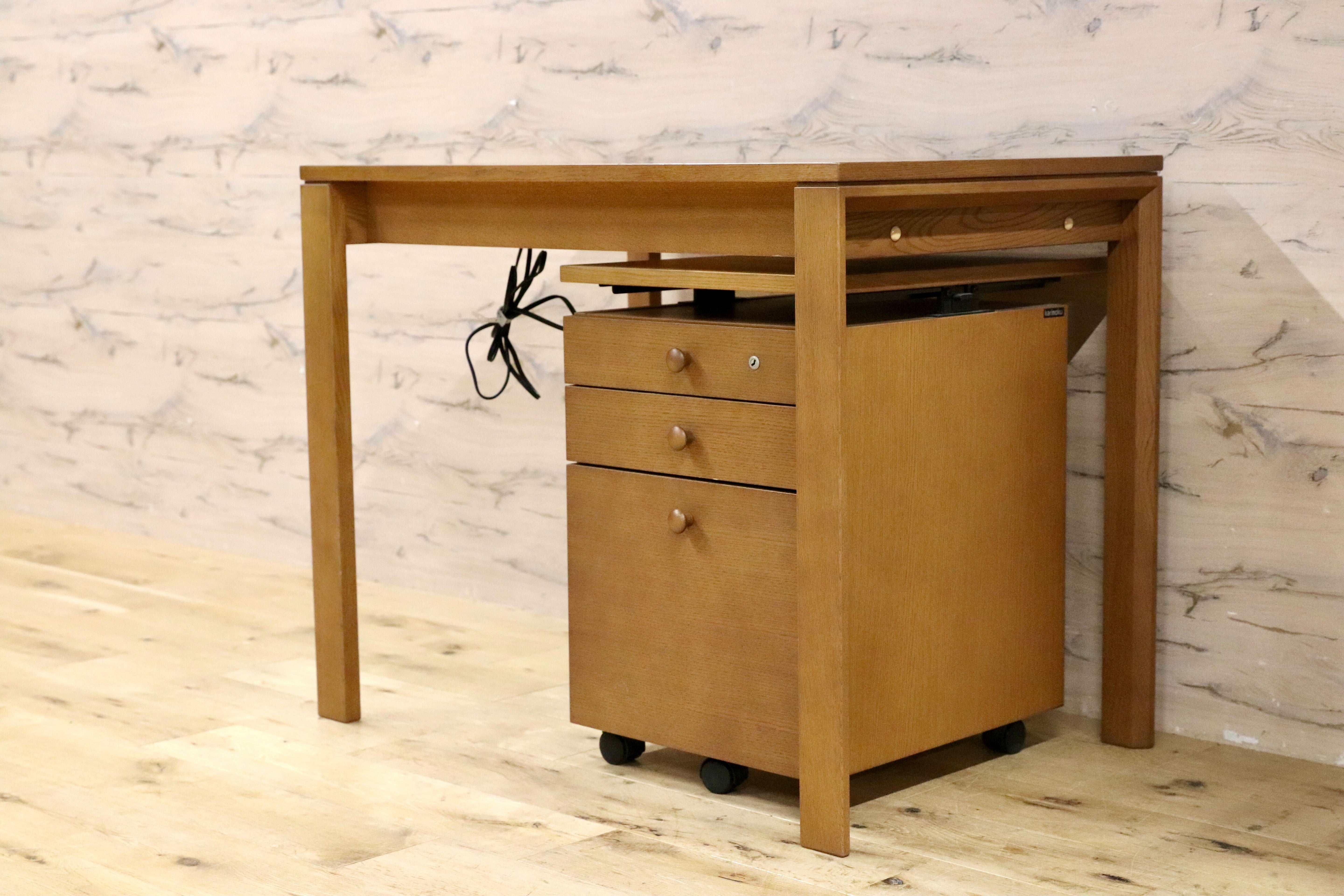 GMIK855○karimoku / カリモク 学習机 勉強机 ブラウン 作業台 パソコンデスク 国産家具 デスク&ワゴン SS3438MH