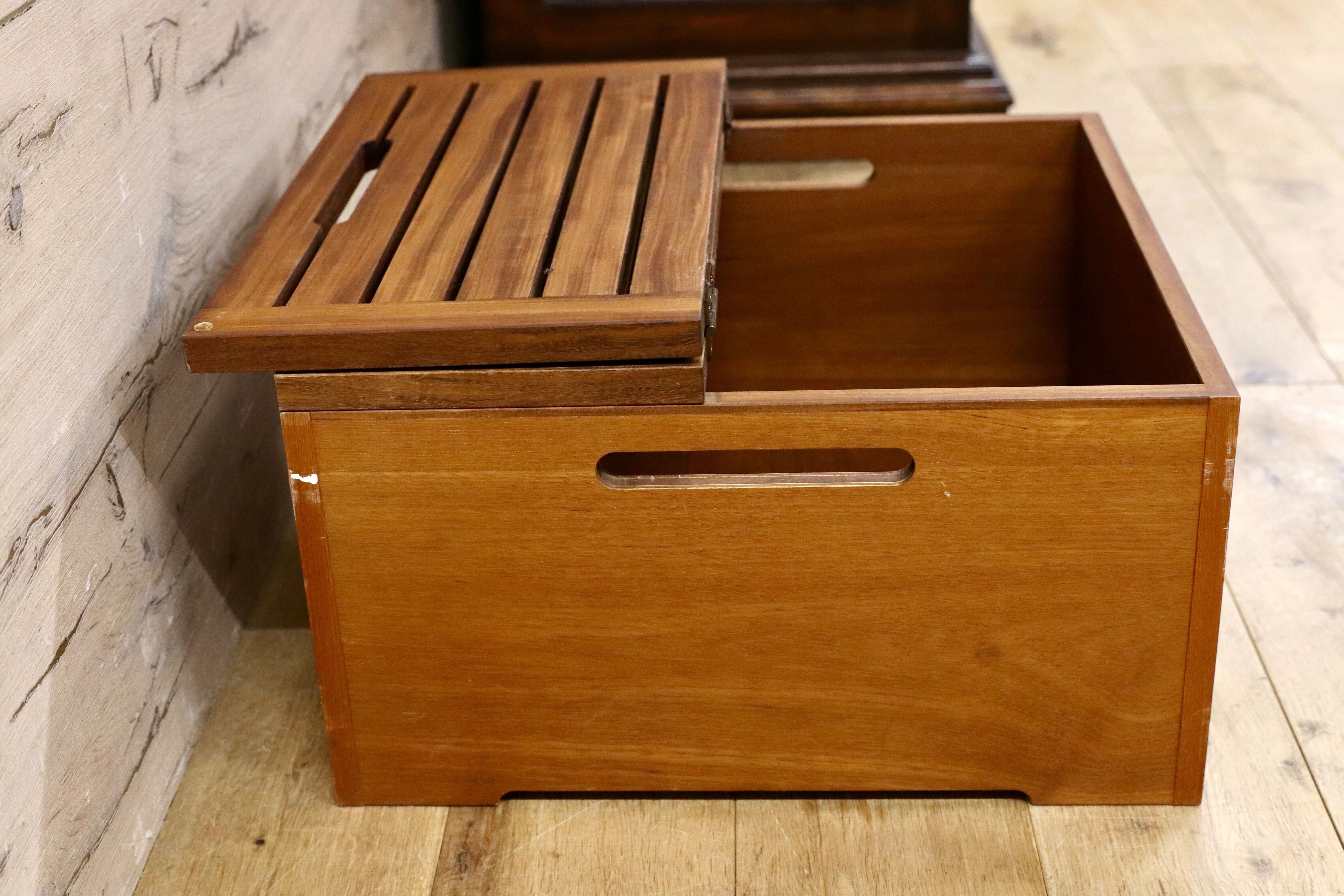 GMIK861○チーク材 収納ボックス 北欧スタイル ディスプレイ台 アンティーク