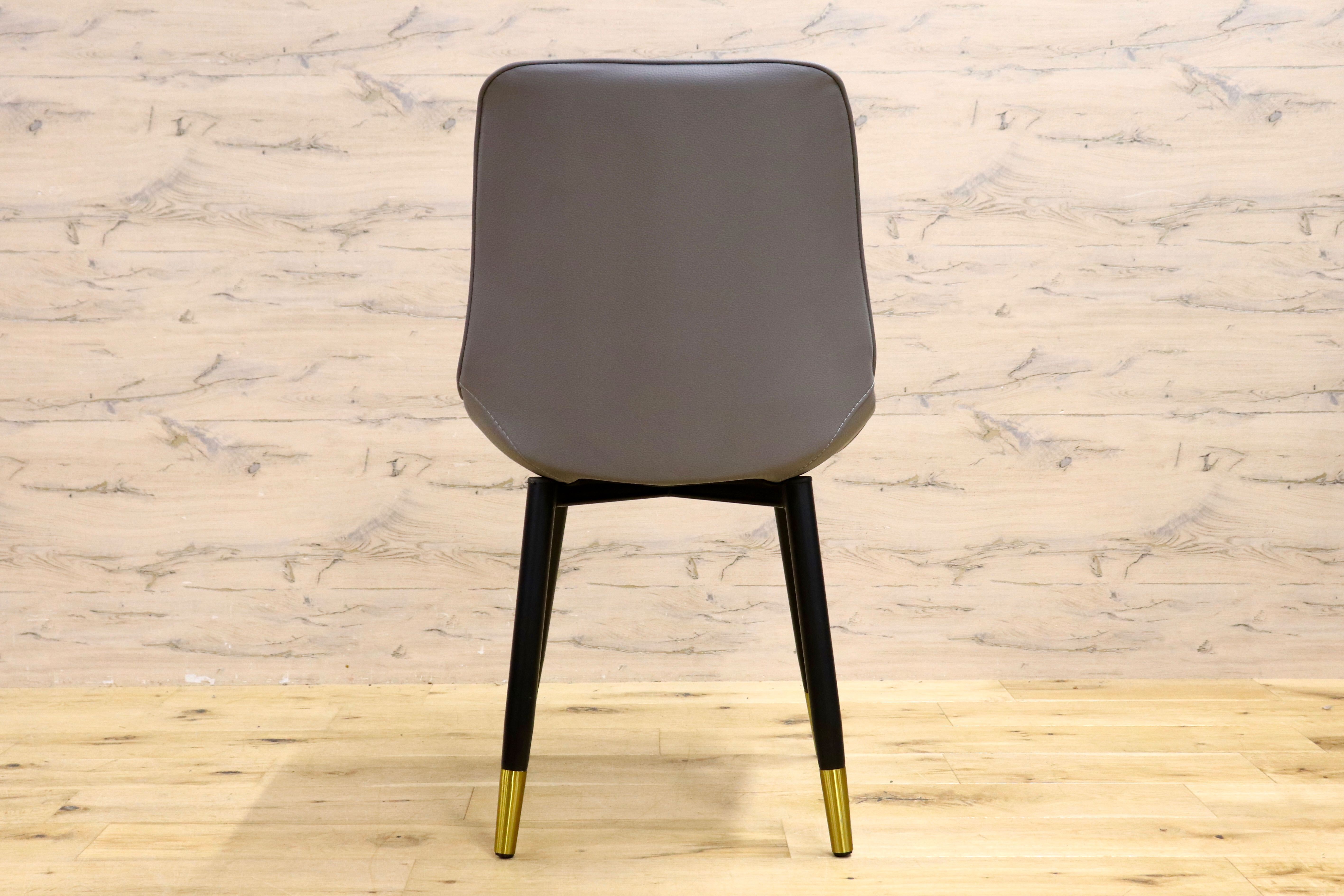 GMIS334B○モダン ダイニングチェア アームレスチェア 椅子 食卓椅子 レザー 本革 ナチュラル シンプル スタイリッシュ 展示品