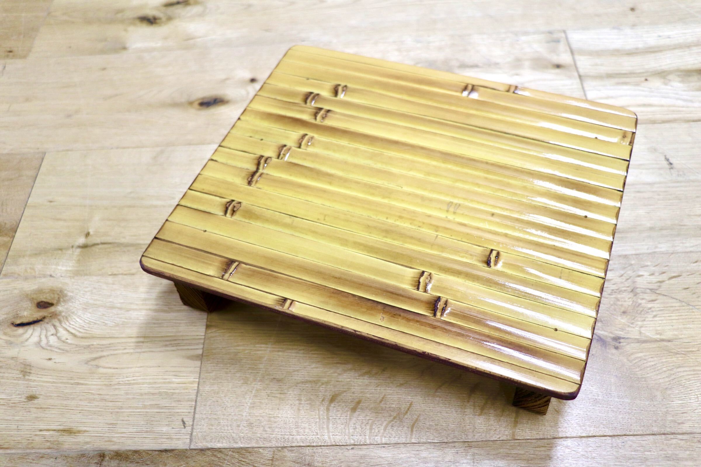 GMIK205C○梅里竹芸 Umezato Bamboo Craft 竹家具 足置き台 踏み台 フットレスト 工芸品 バンブー 宮崎 高級