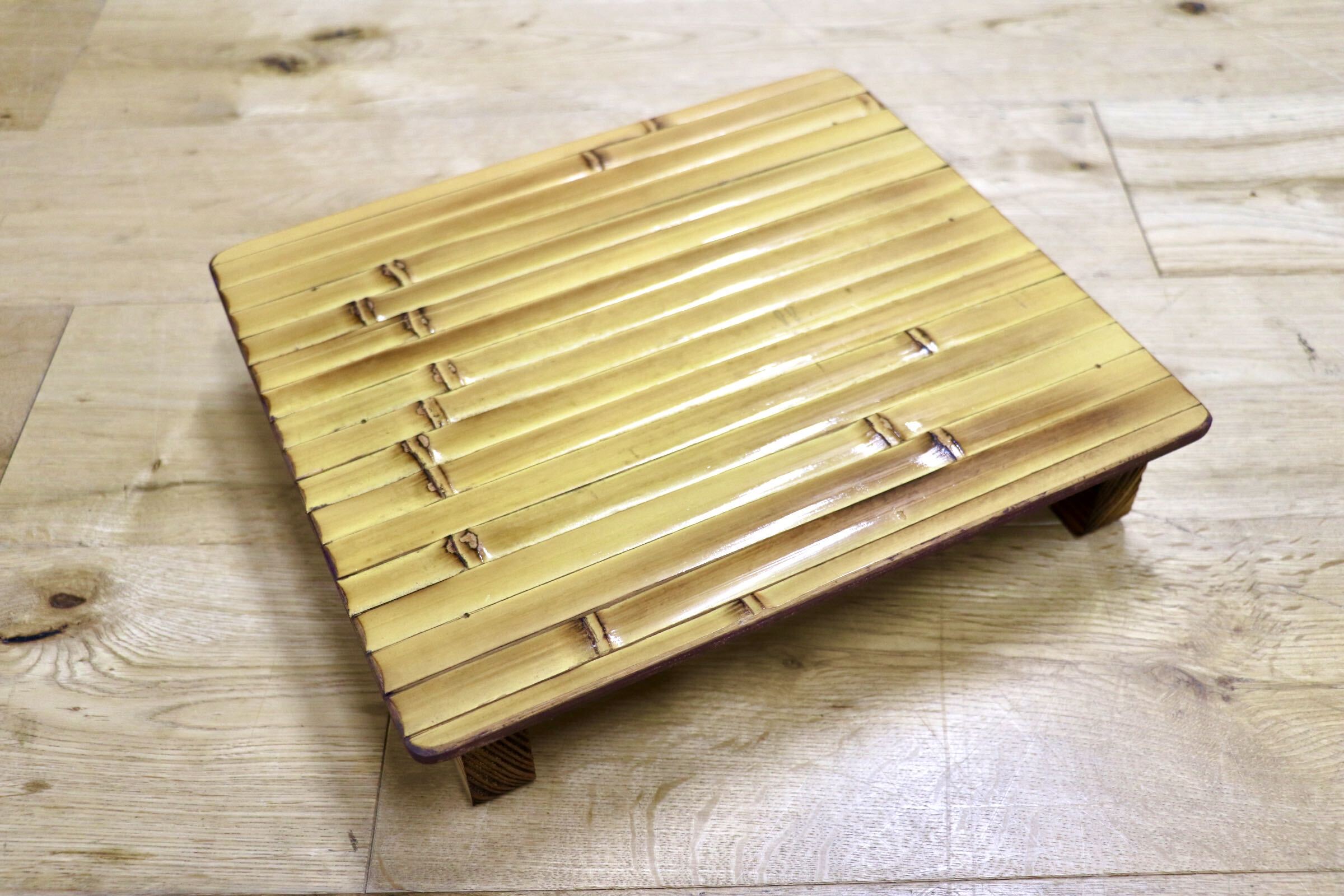 GMIK205C○梅里竹芸 Umezato Bamboo Craft 竹家具 足置き台 踏み台 フットレスト 工芸品 バンブー 宮崎 高級