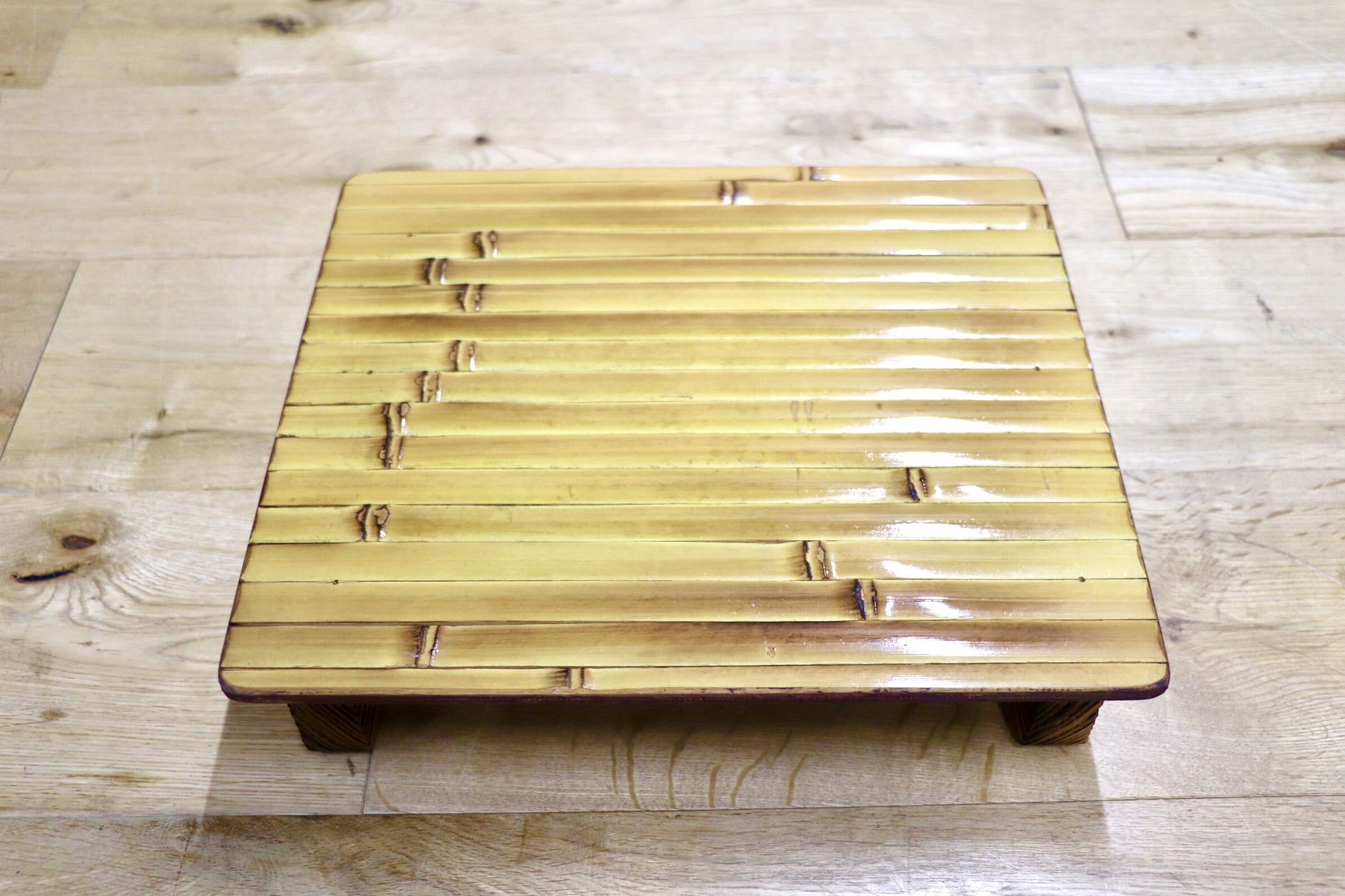 GMIK205C○梅里竹芸 Umezato Bamboo Craft 竹家具 足置き台 踏み台 フットレスト 工芸品 バンブー 宮崎 高級