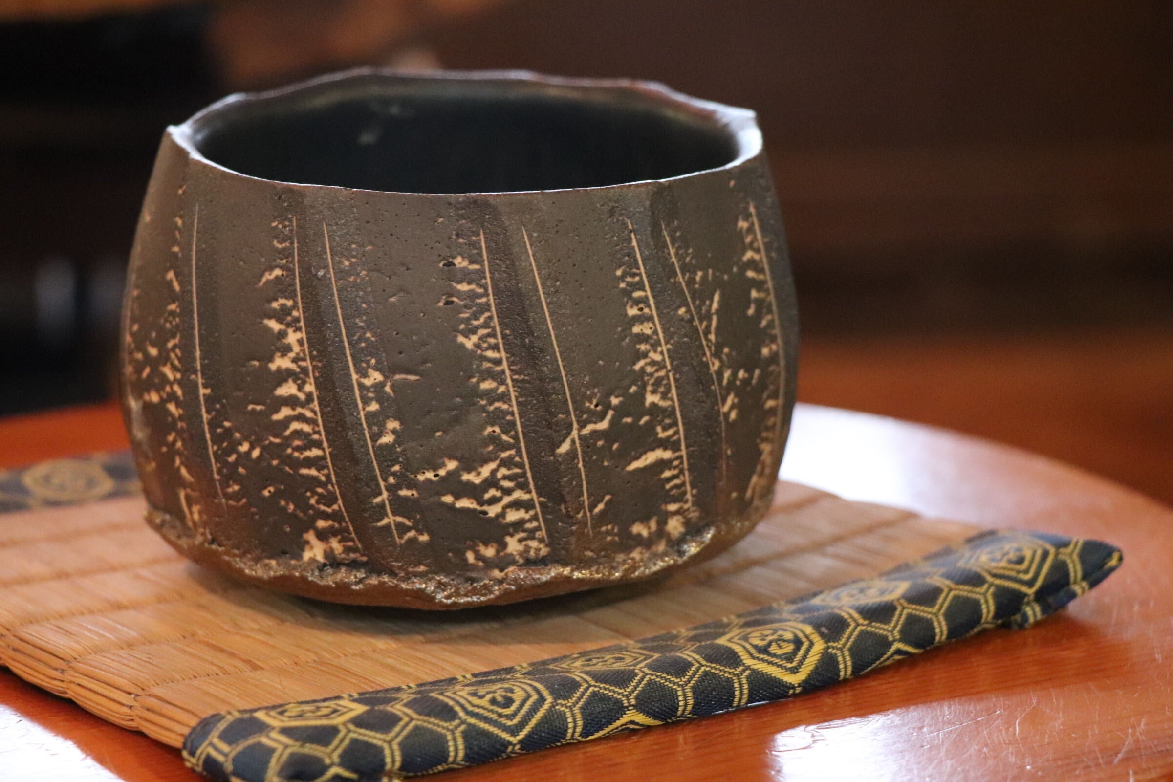GMJI35◯市野悟窯 市野哲次 丹波焼 抹茶碗 陶器 現代陶芸 丹波篠山 作家物