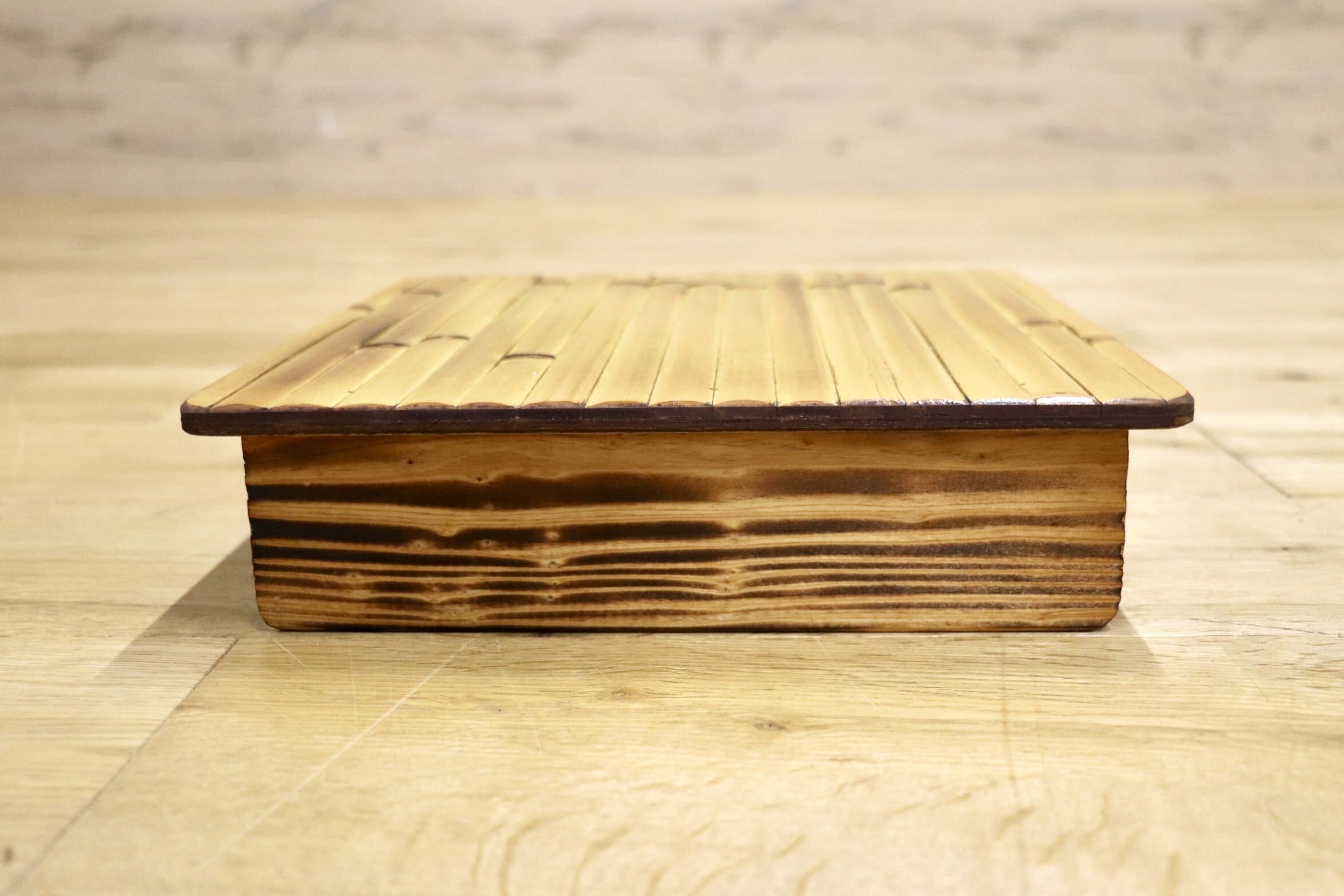 GMIK205C○梅里竹芸 Umezato Bamboo Craft 竹家具 足置き台 踏み台 フットレスト 工芸品 バンブー 宮崎 高級