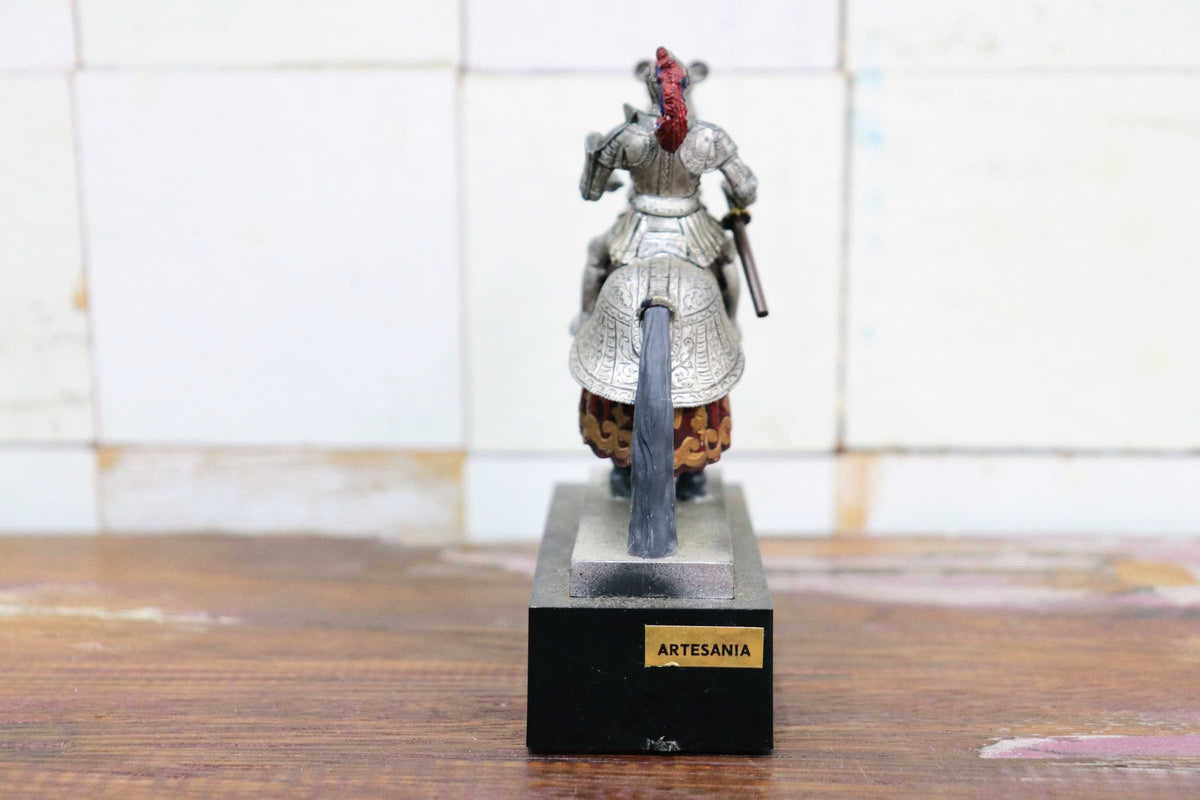 GMJO137G◯スペイン 西洋騎士 騎馬像 置物 カルロス1世 甲冑 鎧 マドリード王宮 ミニチュア フィギュア レトロ ヴィンテージ 希少