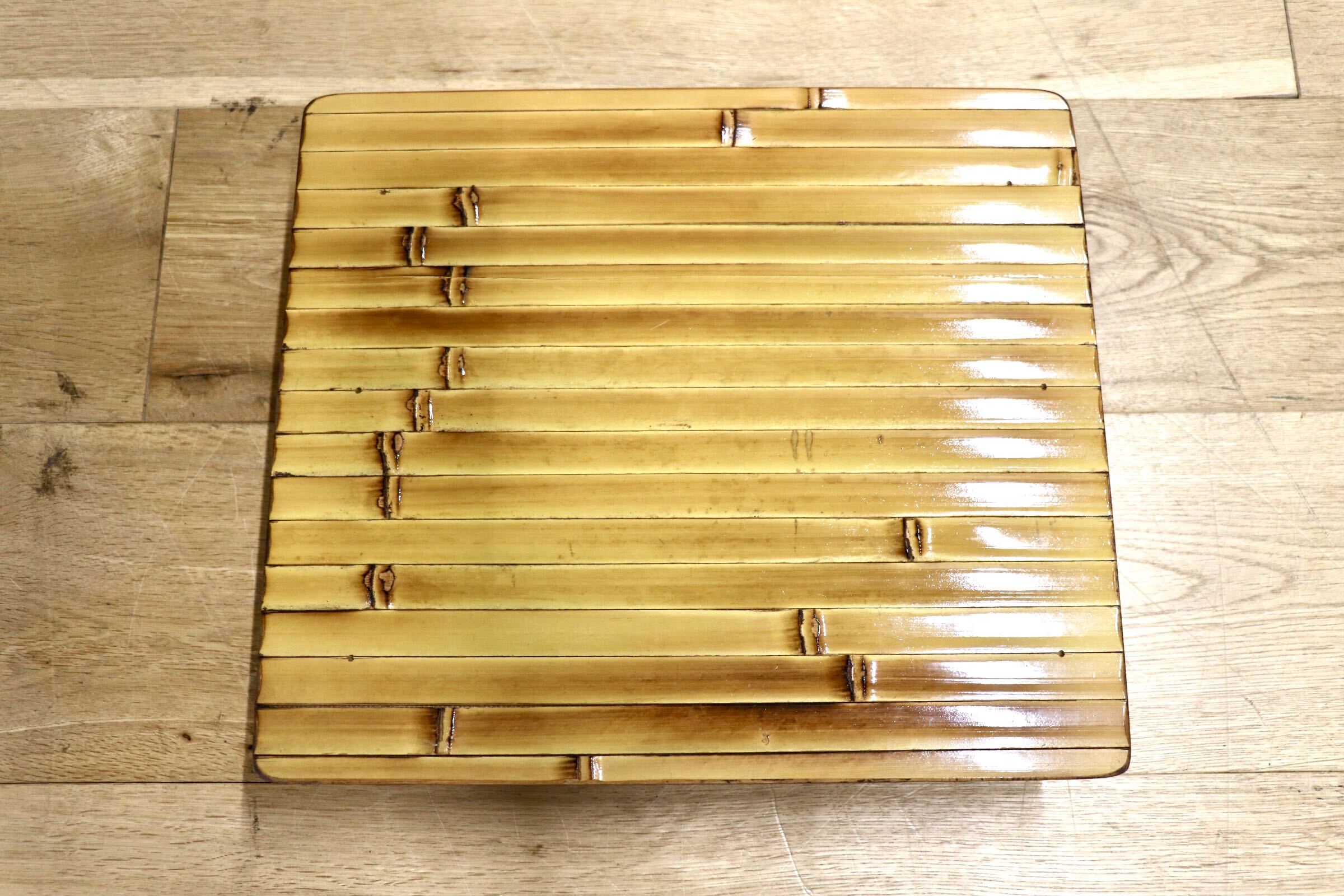 GMIK205C○梅里竹芸 Umezato Bamboo Craft 竹家具 足置き台 踏み台 フットレスト 工芸品 バンブー 宮崎 高級
