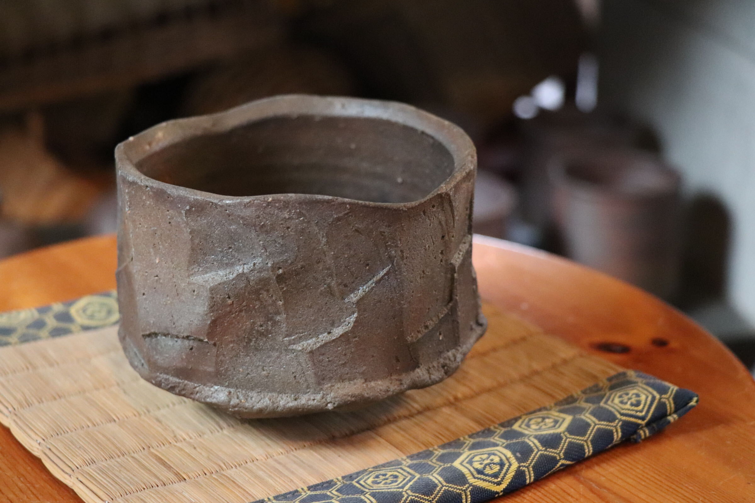 GMJI37◯市野悟窯 市野哲次 丹波焼 抹茶碗 陶器 現代陶芸 丹波篠山 作家物