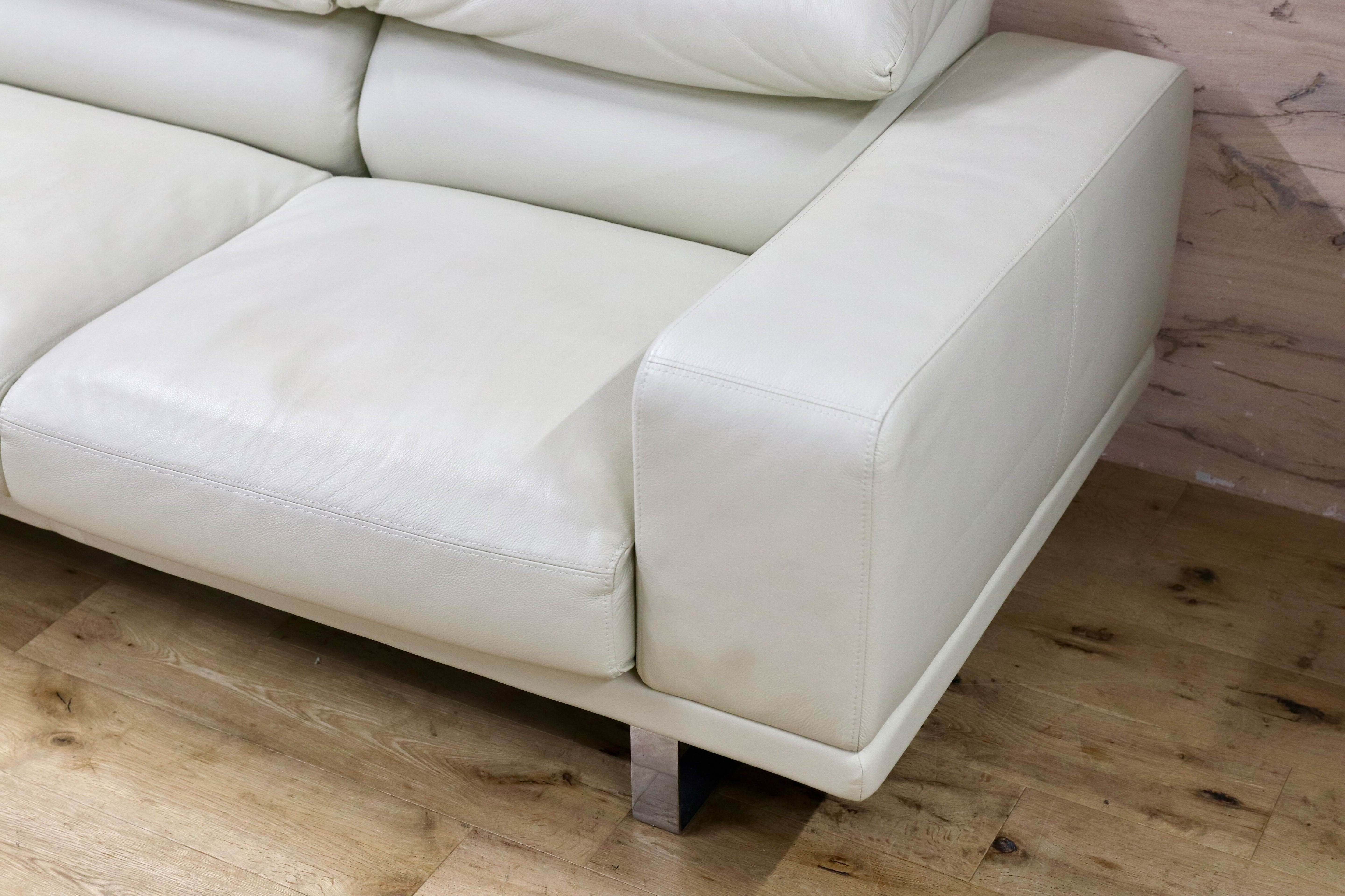 GMIK840○estic エスティック formax / フォルマックス 総本革 ホワイト カウチソファ コーナーソファ トリプルソファ 日本製 最高級