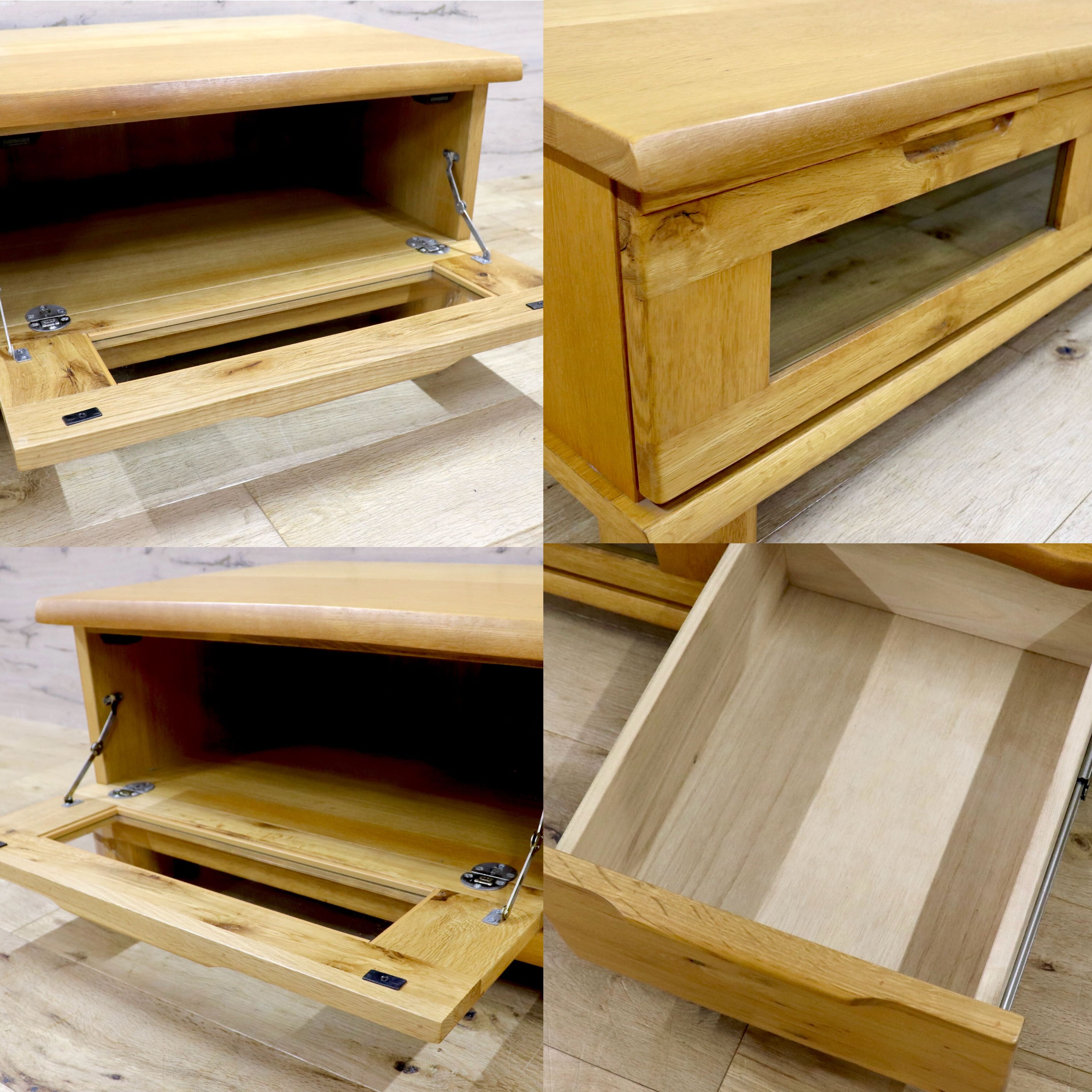 GMIH260○起立木工 / KIRITSU FURNITURE D-OAK TVボード AVボード ローボード リビング収納 オーク無垢材 ナチュラル 北欧スタイル