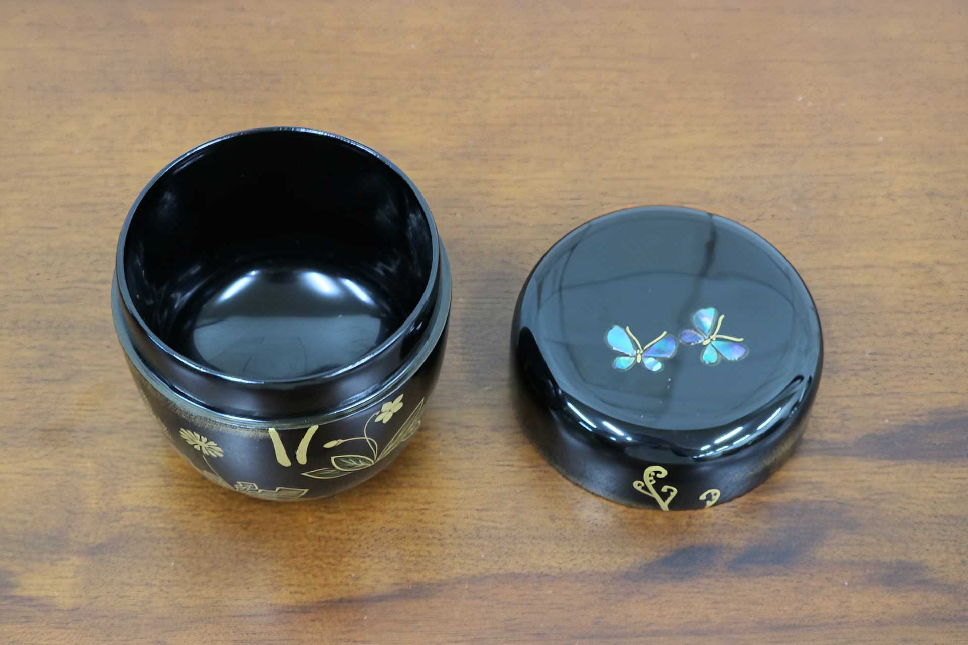 GMJK371AT〇宗香 棗 蒔絵 螺鈿細工 大下宗香 茶道具 茶器 薄茶器