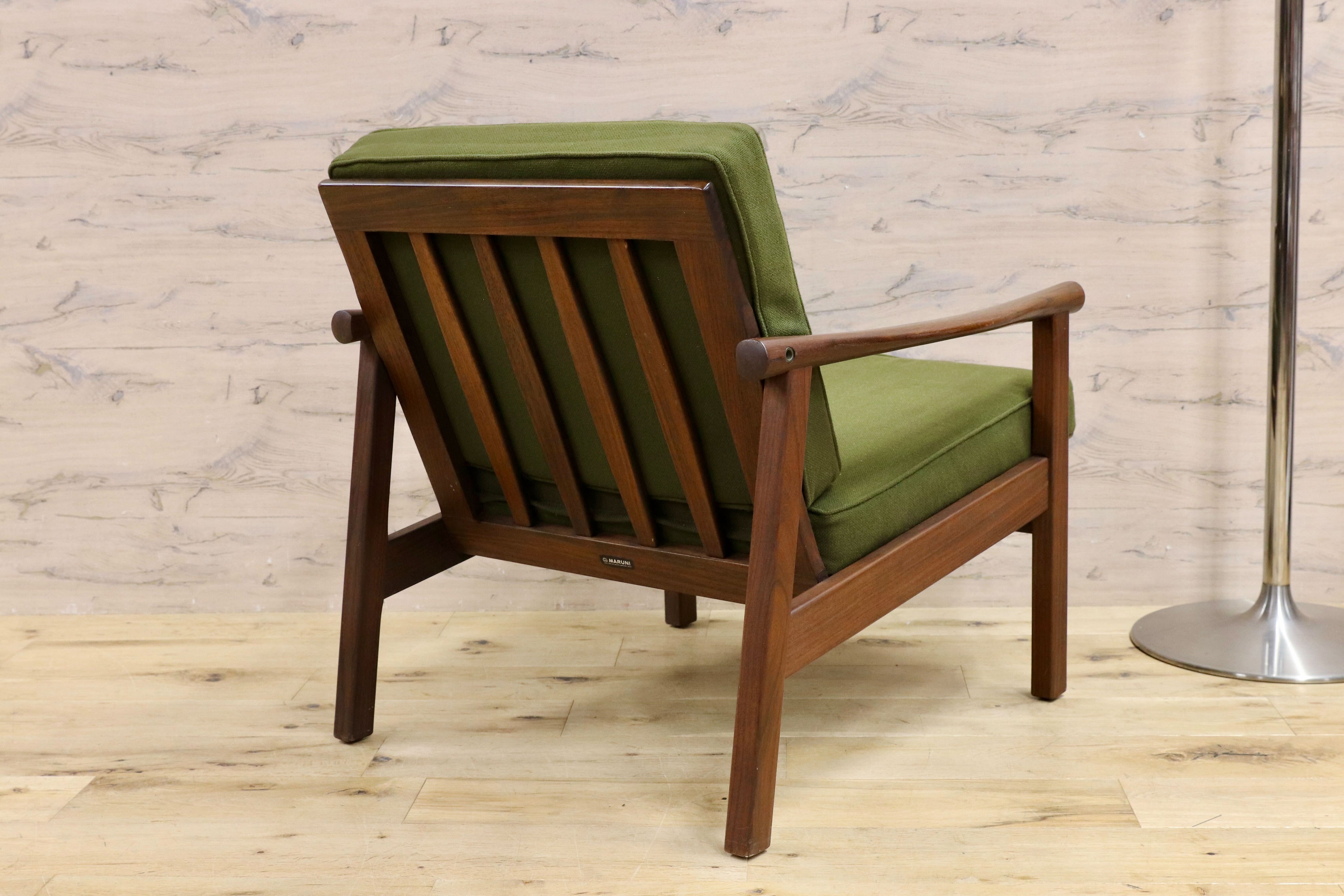 GMHS533A○オールドマルニ / maruni 孔雀 60年代 アームチェア 1人掛けソファ 椅子 ローズウッド 北欧スタイル ジャパニーズモダン 稀少