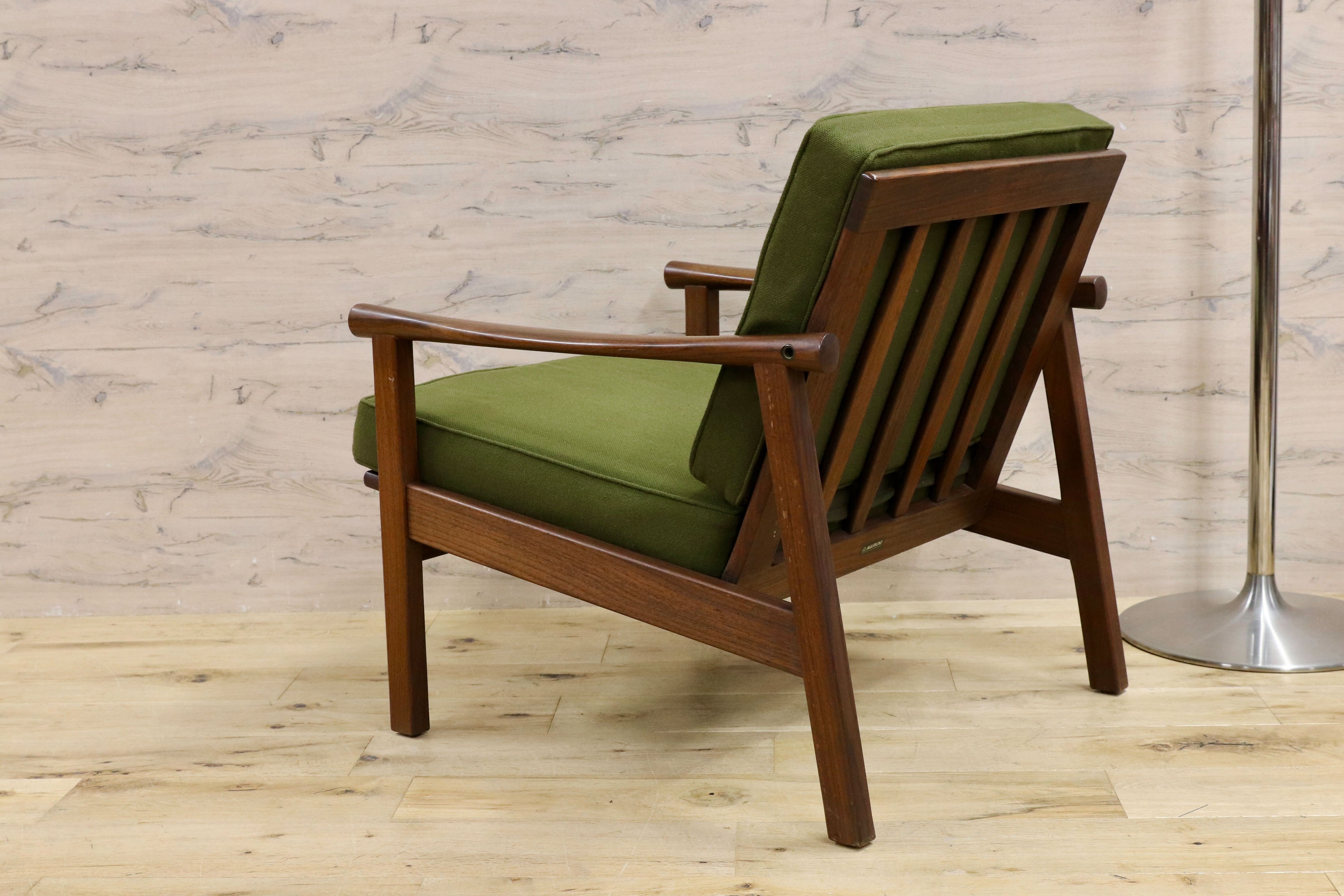 GMHS533A○オールドマルニ / maruni 孔雀 60年代 アームチェア 1人掛けソファ 椅子 ローズウッド 北欧スタイル ジャパニーズモダン 稀少