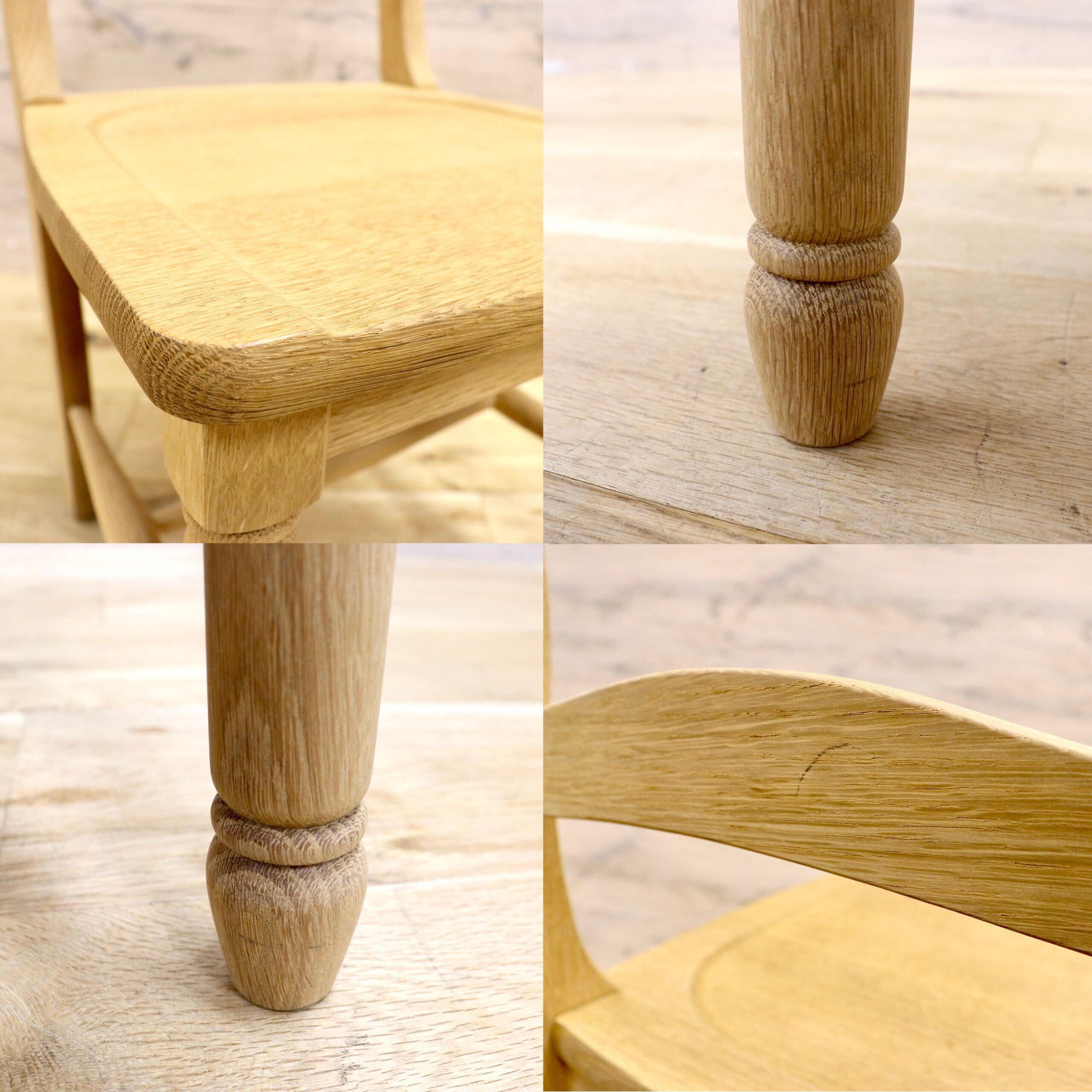 GMIS303B○北海道民芸家具 ダイニングチェア 椅子 木製 ナラ材 ナチュラル アンティーク調 カントリー 国産家具 飛騨産業