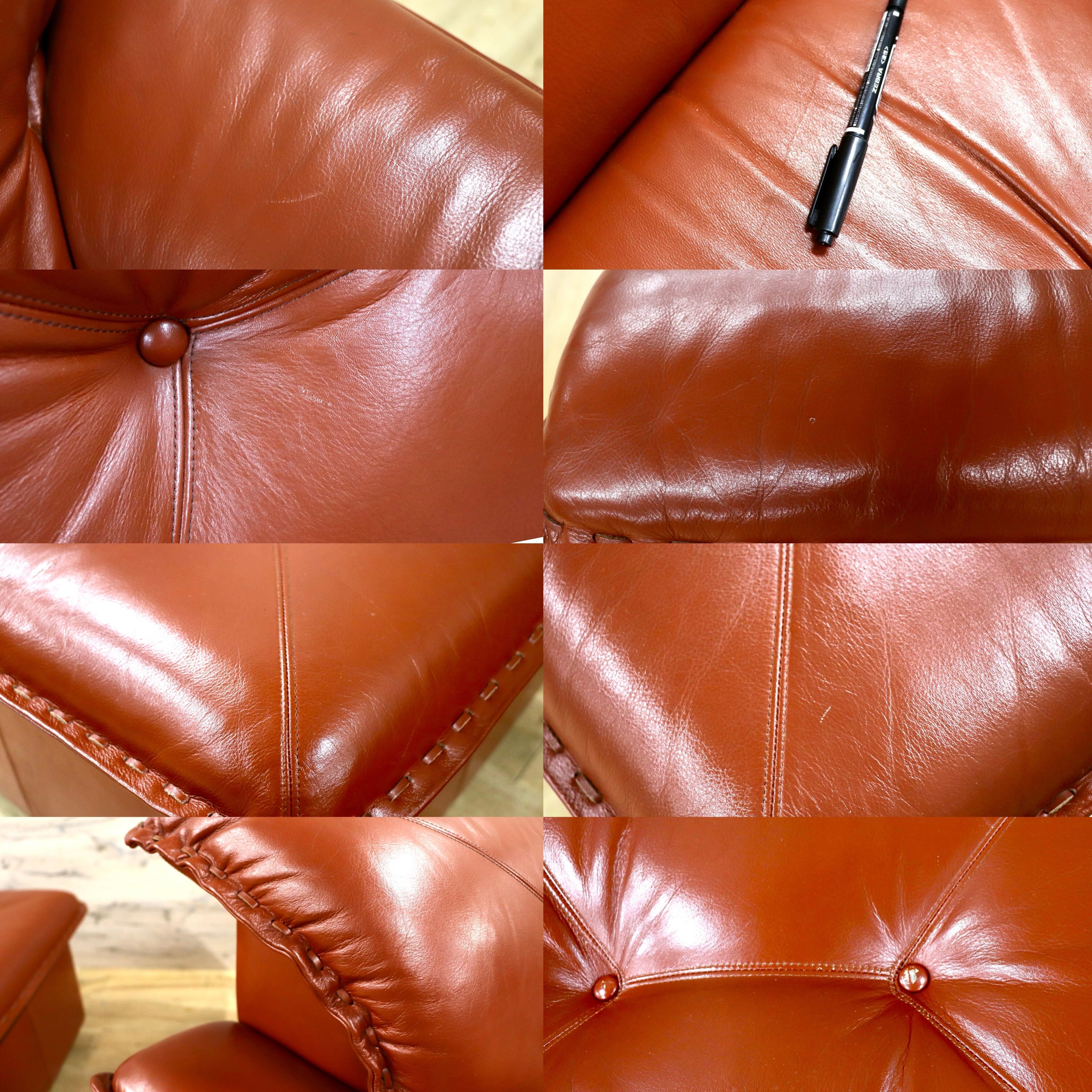 GMJS14B○冨士ファニチア / FUJI FURNITURE ラウンジチェア オットマン 本革 日本製 ヴィンテージ ラウンジソファ ジャパニーズモダン 稀少