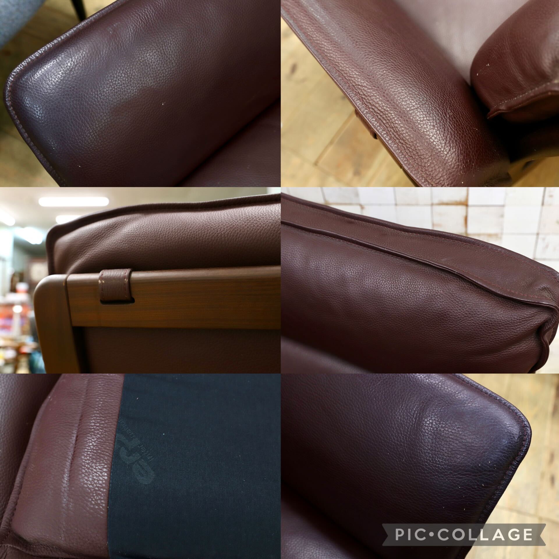 GMIH508○erpo / エルポ AS-ER-01 1人掛けソファ シングルソファ ラウンジチェア 本革 レザー 無垢材 ドイツ IDC大塚家具 定価約51万