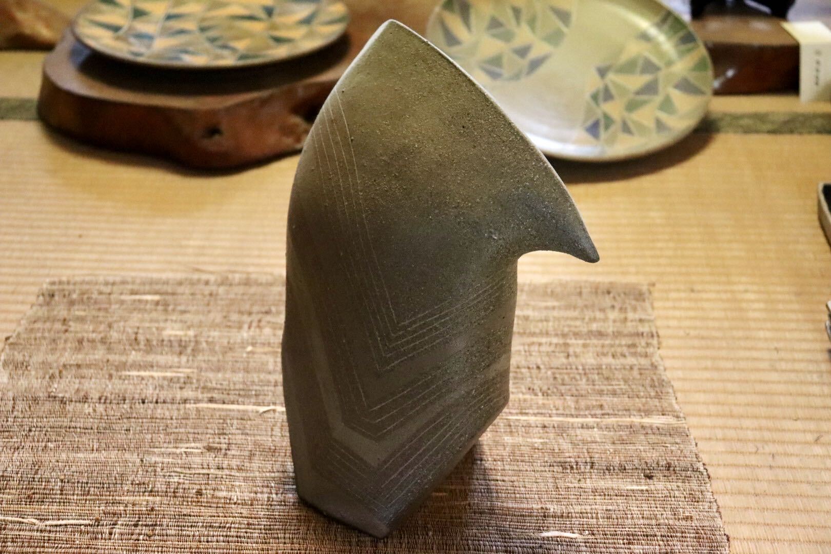 GMJI9◯市野悟窯 丹波焼 花器 花生 一輪挿し 陶器 市野哲次 伝統工芸 丹波篠山 和モダン