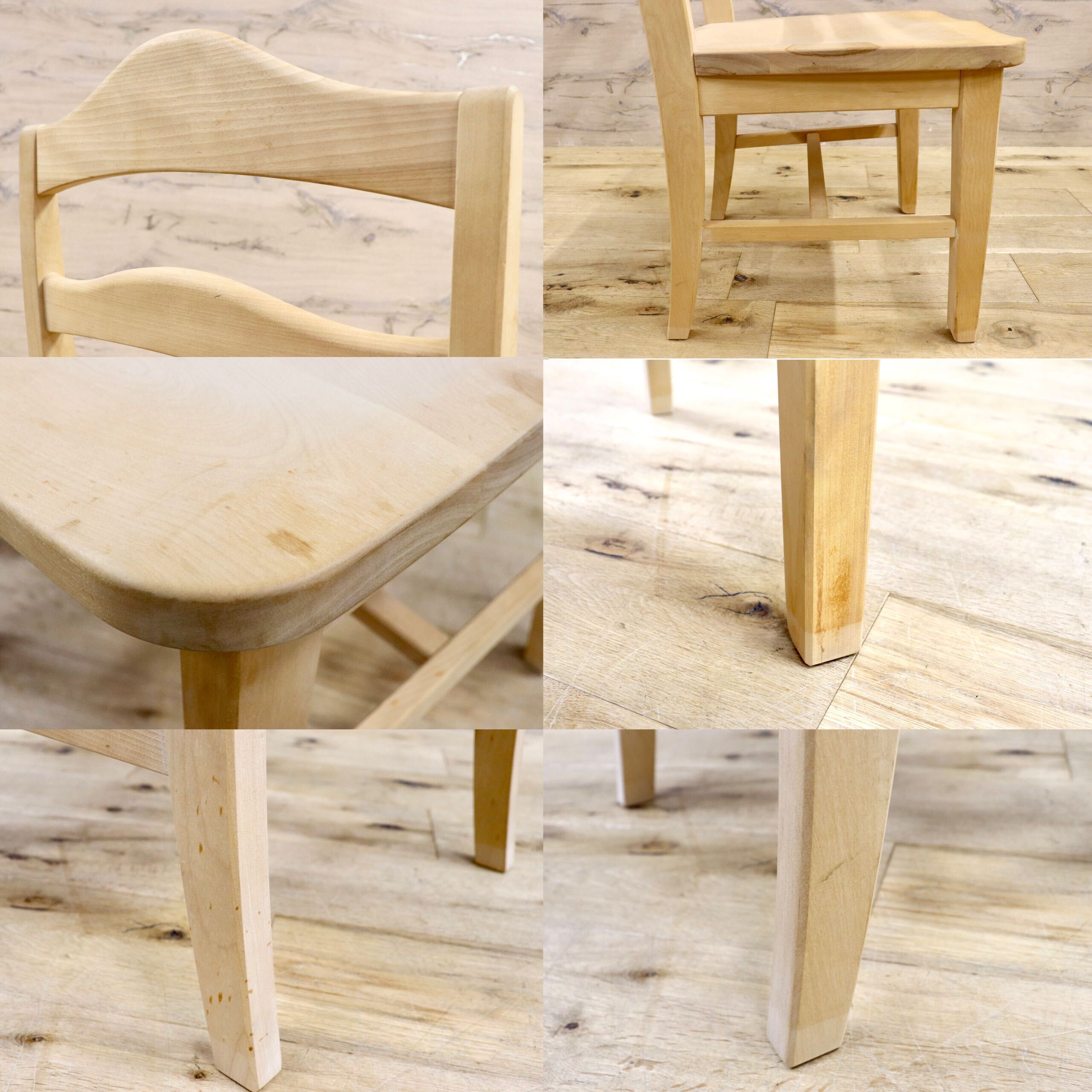 GMIS303A○北海道民芸家具 ダイニングチェア 2脚セット 椅子 木製家具 ナチュラル シンプル モダン 国産家具 樺材 飛騨産業