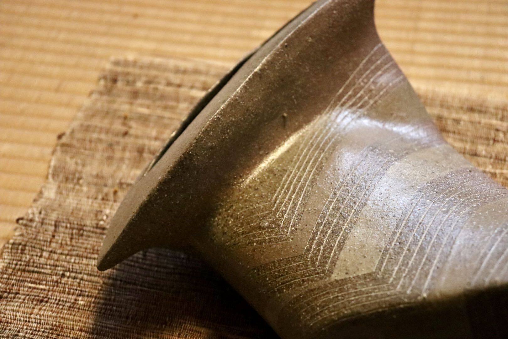 GMJI9◯市野悟窯 丹波焼 花器 花生 一輪挿し 陶器 市野哲次 伝統工芸 丹波篠山 和モダン