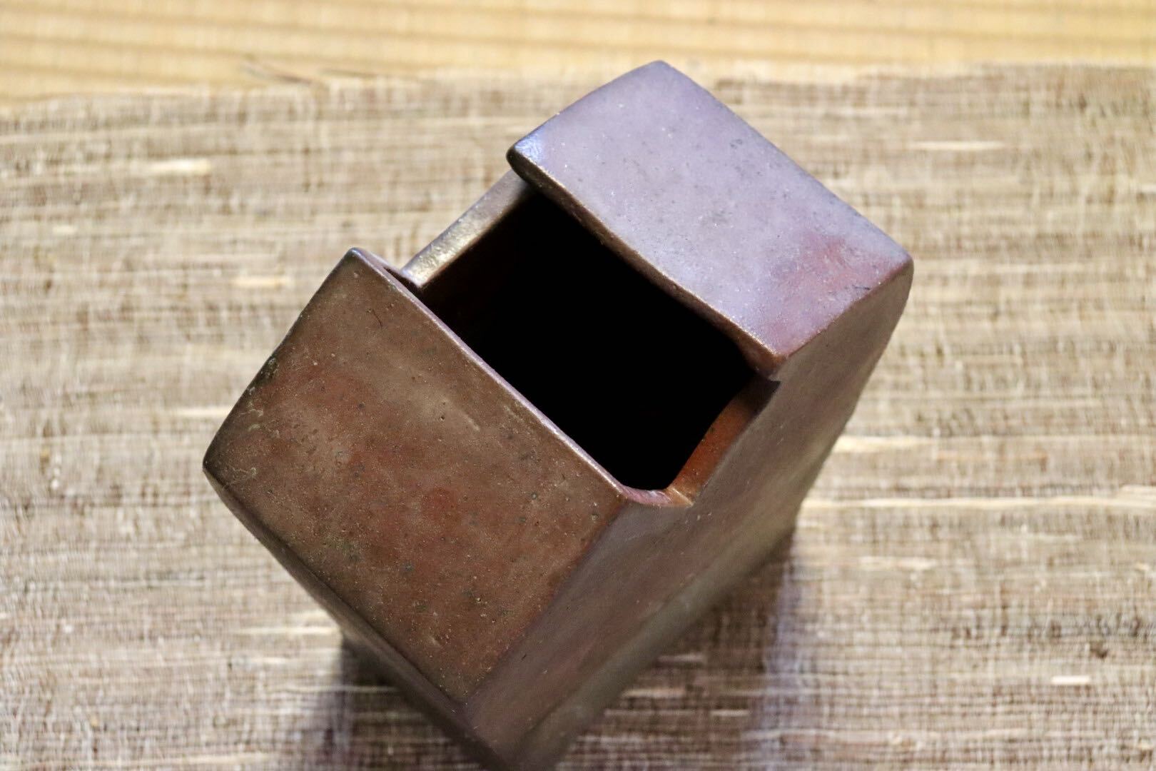 GMJI18◯市野悟窯 丹波焼 花瓶 花器 花入 一輪挿し 陶器 市野哲次 丹波篠山 伝統工芸 和モダン