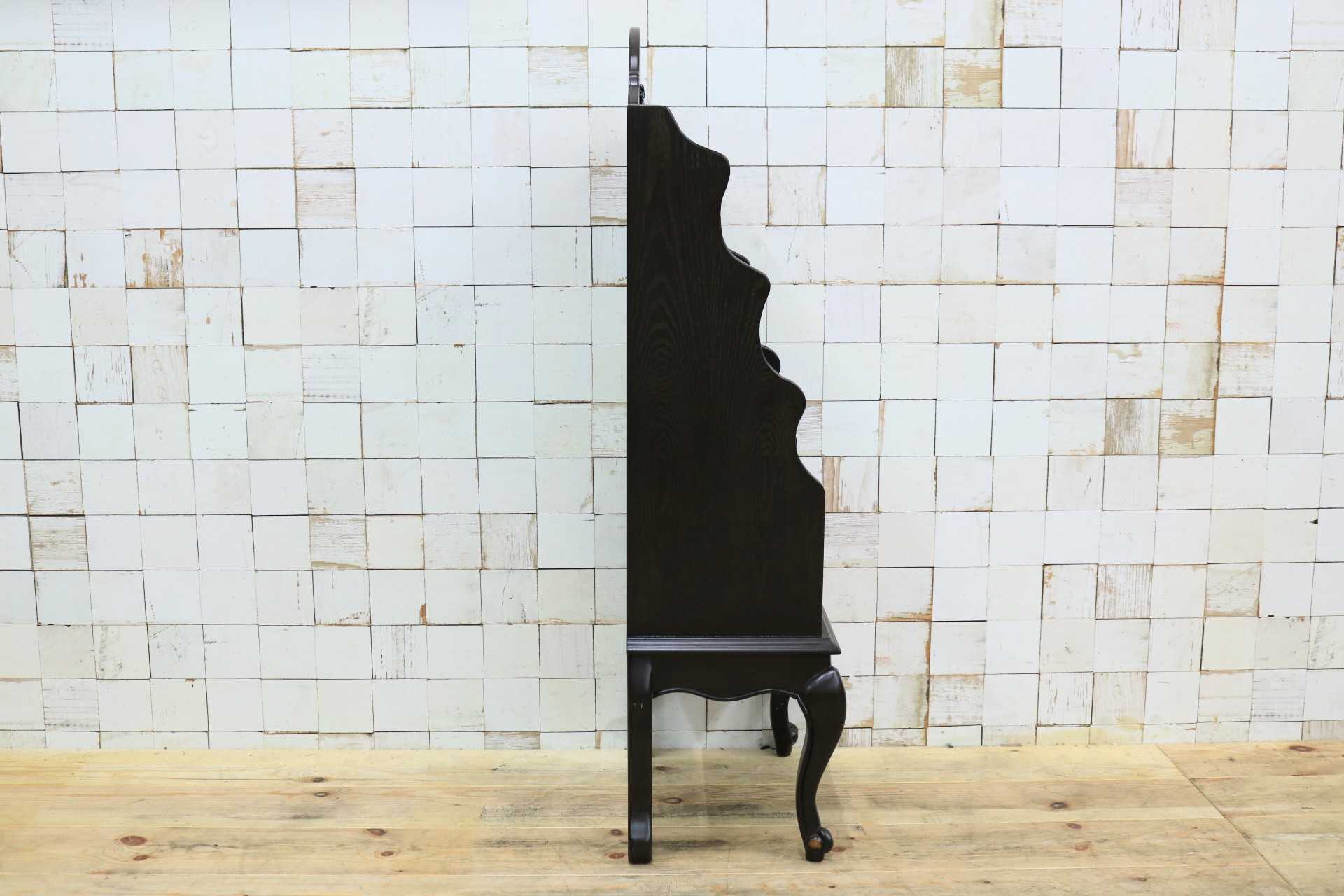 GMIK556◯マガジンラック 本棚 収納家具 スリッパラック 木製 什器 猫脚 ロココ調 アンティーク調