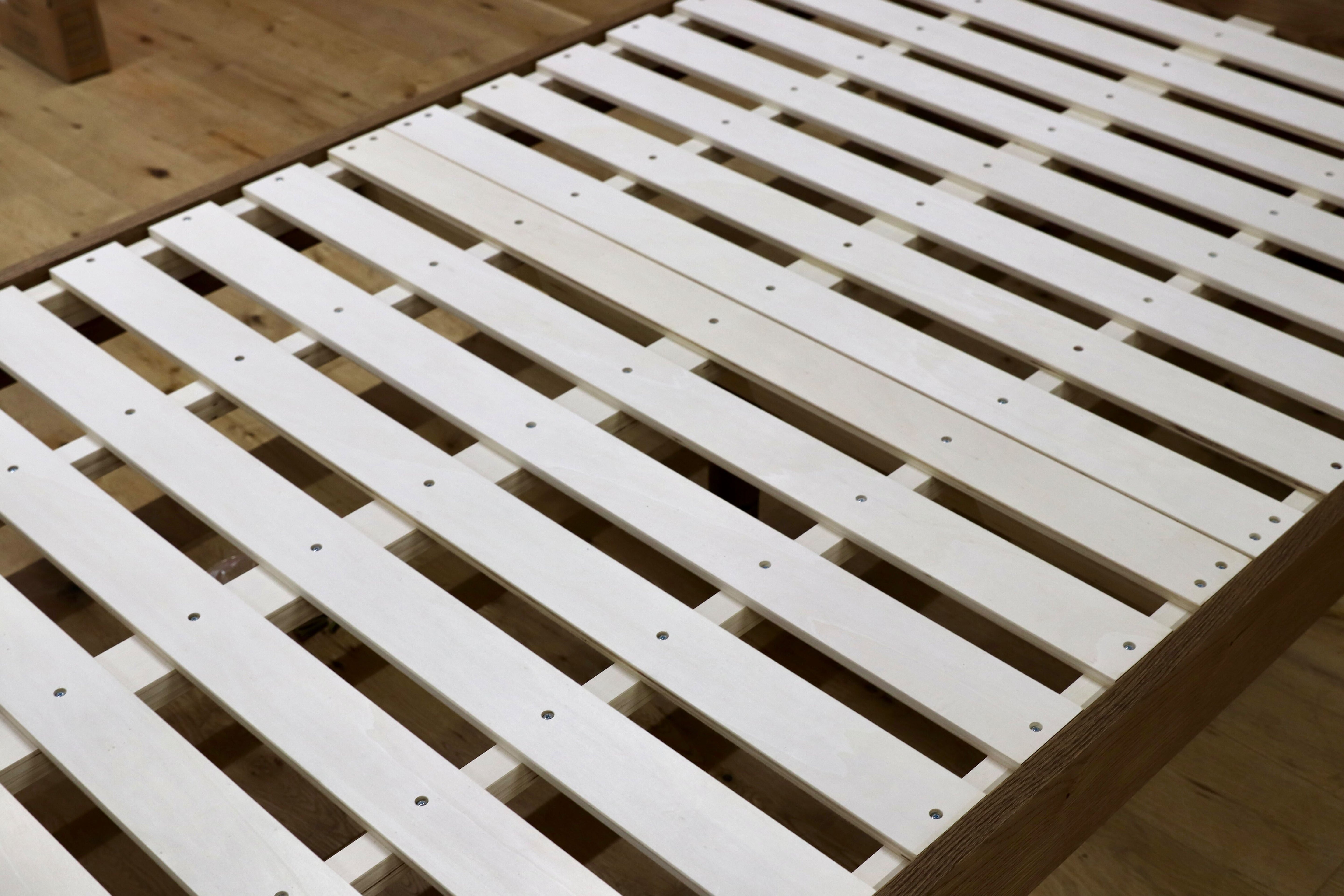 GMIK849○unico / ウニコ ADDAY アディ ベッドフレーム セミダブル SD ハイタイプ オーク材 北欧スタイル モデルルーム展示品