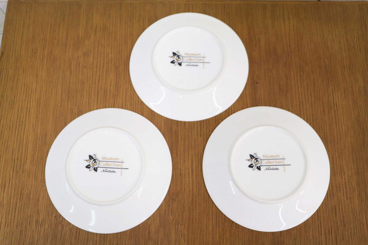 GMJO137N◯Noritake / ノリタケ ミュージアムコレクション カップ＆ソーサー 1客 4点セット 予備ソーサー デザート皿 小皿 花柄 金彩