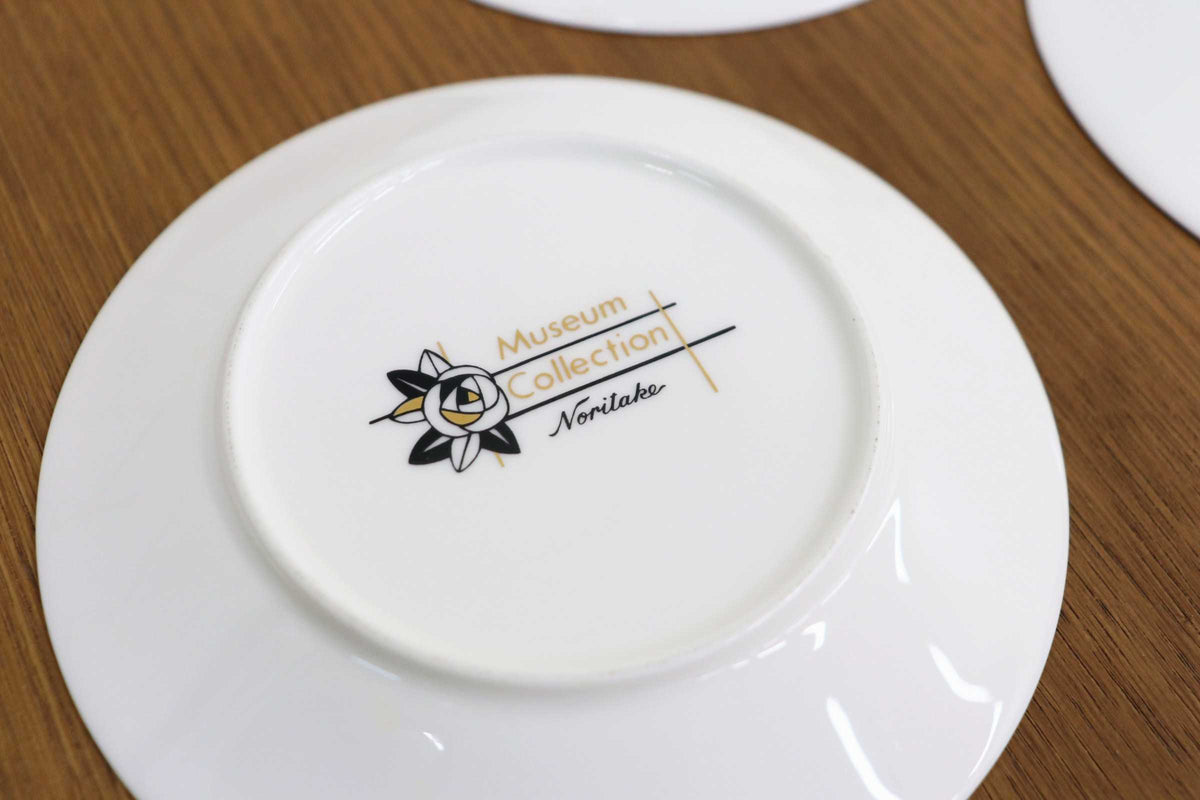 GMJO137N◯Noritake / ノリタケ ミュージアムコレクション カップ＆ソーサー 1客 4点セット 予備ソーサー デザート皿 小皿 花柄 金彩