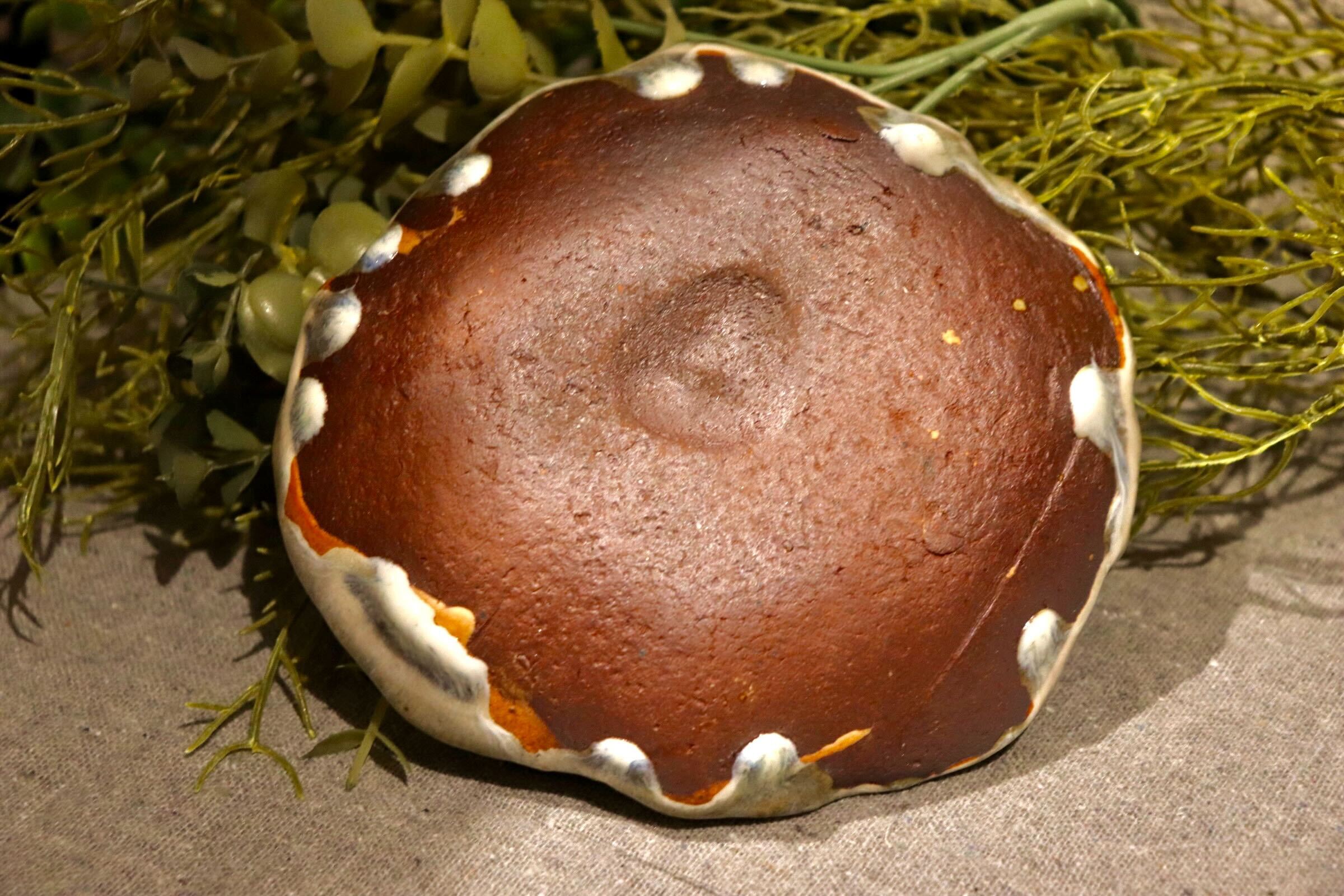 GMIO372-A◯丹文窯 丹波焼 水色流し 陶器 皿 丸皿 小皿 伝統工芸 丹波篠山 未使用