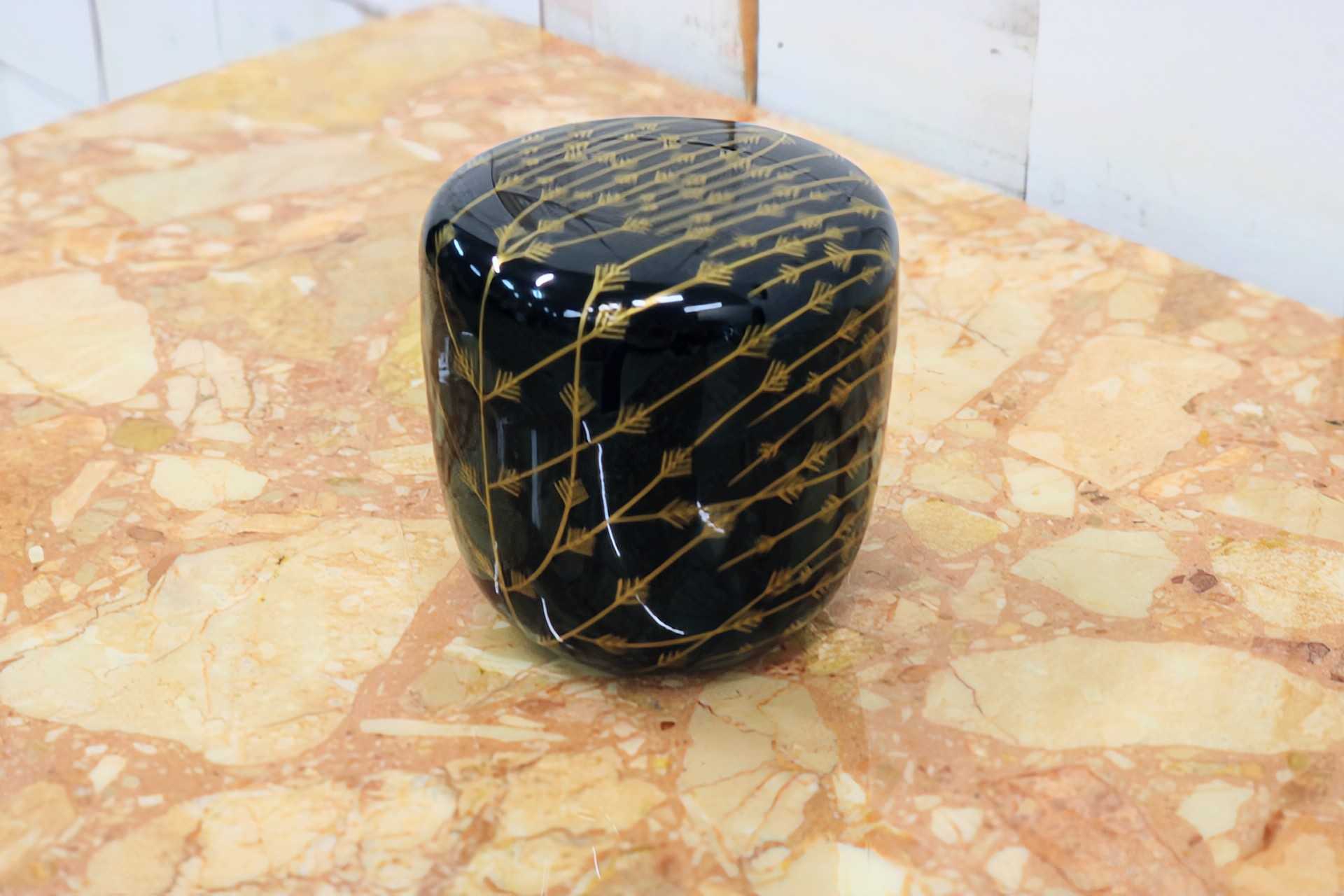 茶道具　谷口康甫作　春野蒔絵　一閑替茶器　共箱　V　R5050 GMJK371AY〇谷口康甫作 中棗 芽張柳蒔絵 茶道具 茶器 薄茶器