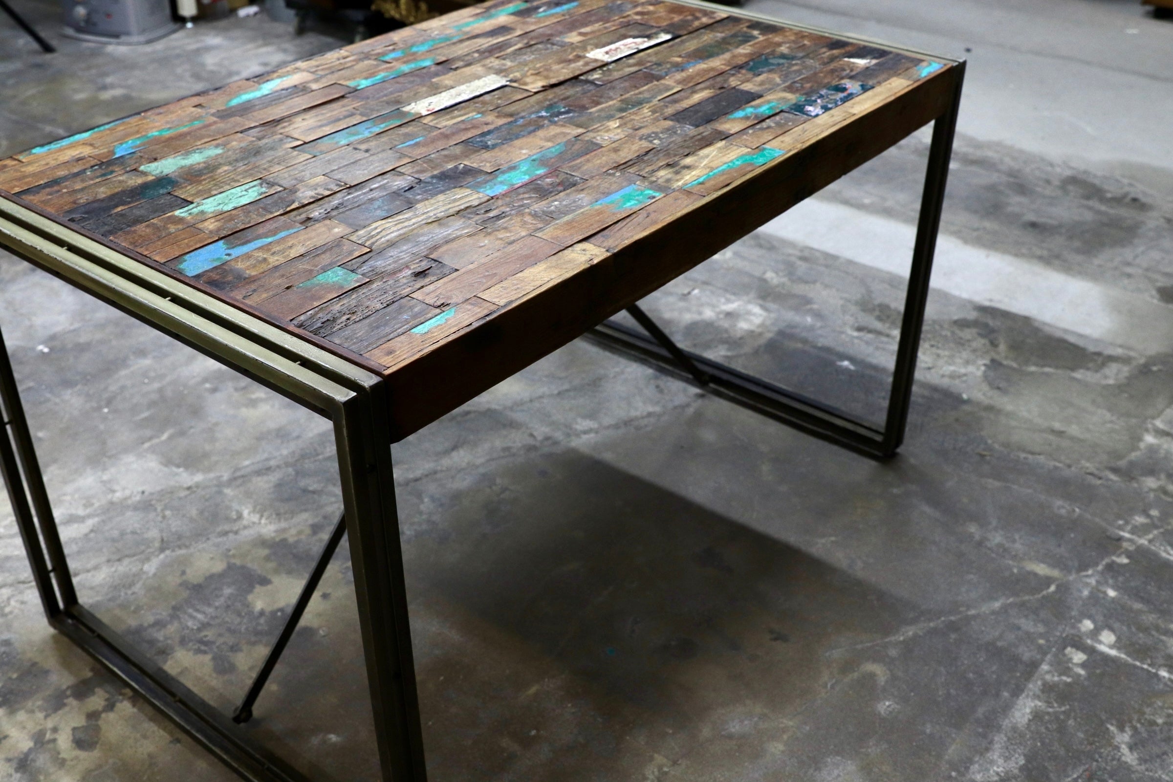 GMJK203B○d-Bodhi / ディーボディ FERUM INDUSTRIAL ダイニングテーブル 食卓テーブル 作業台 勉強机 チーク古材 ヴィンテージ