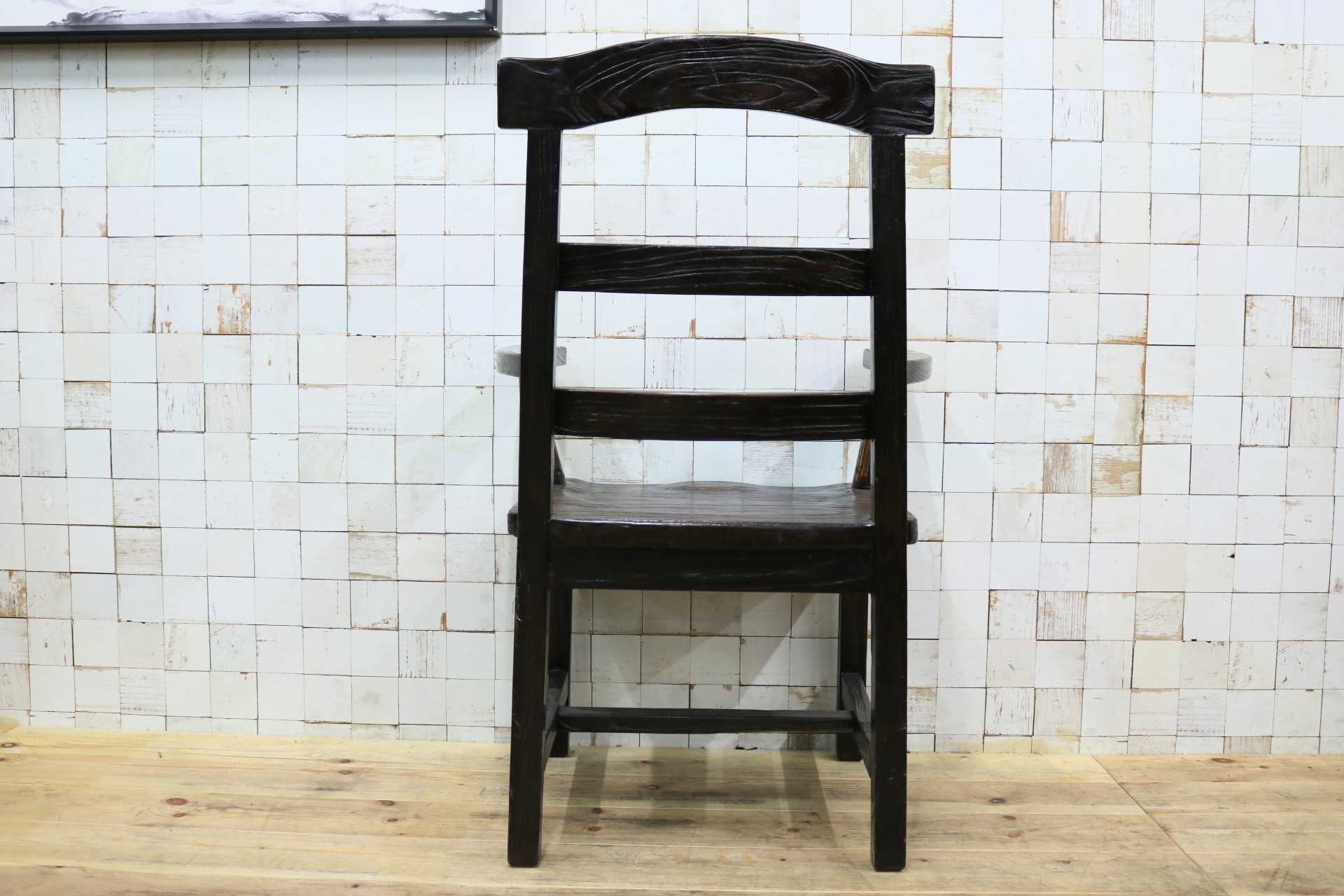 GMIS291C○アジアンリゾート ヴィンテージ ウッドチェア アームチェア ダイニングチェア 椅子 和モダン 民藝風 レトロ チェア