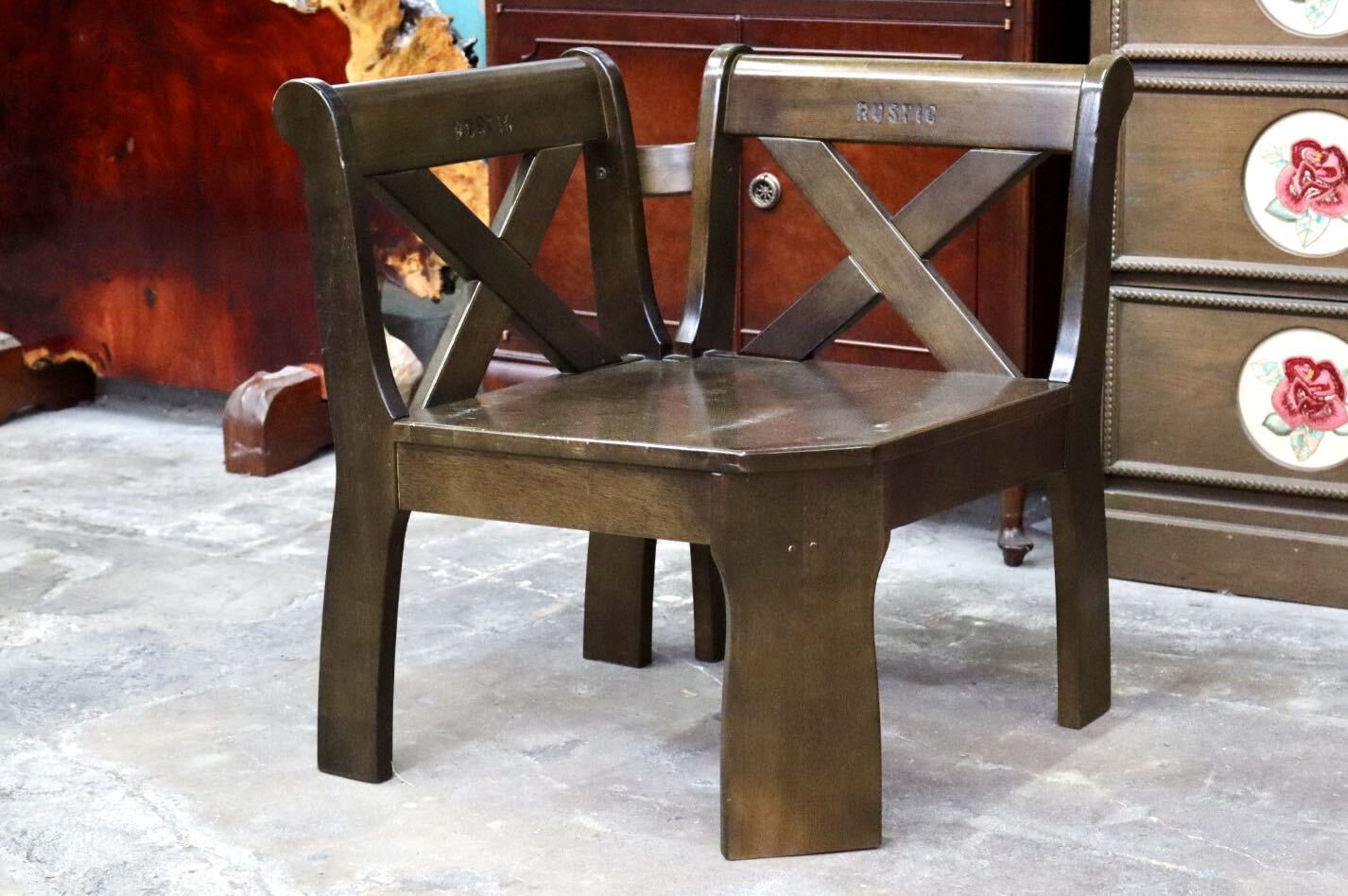GMJH295A○karimoku / カリモク RUSTIC ルスティック コーナーベンチ ベンチチェア 椅子 国産家具 廃番 ヴィンテージ