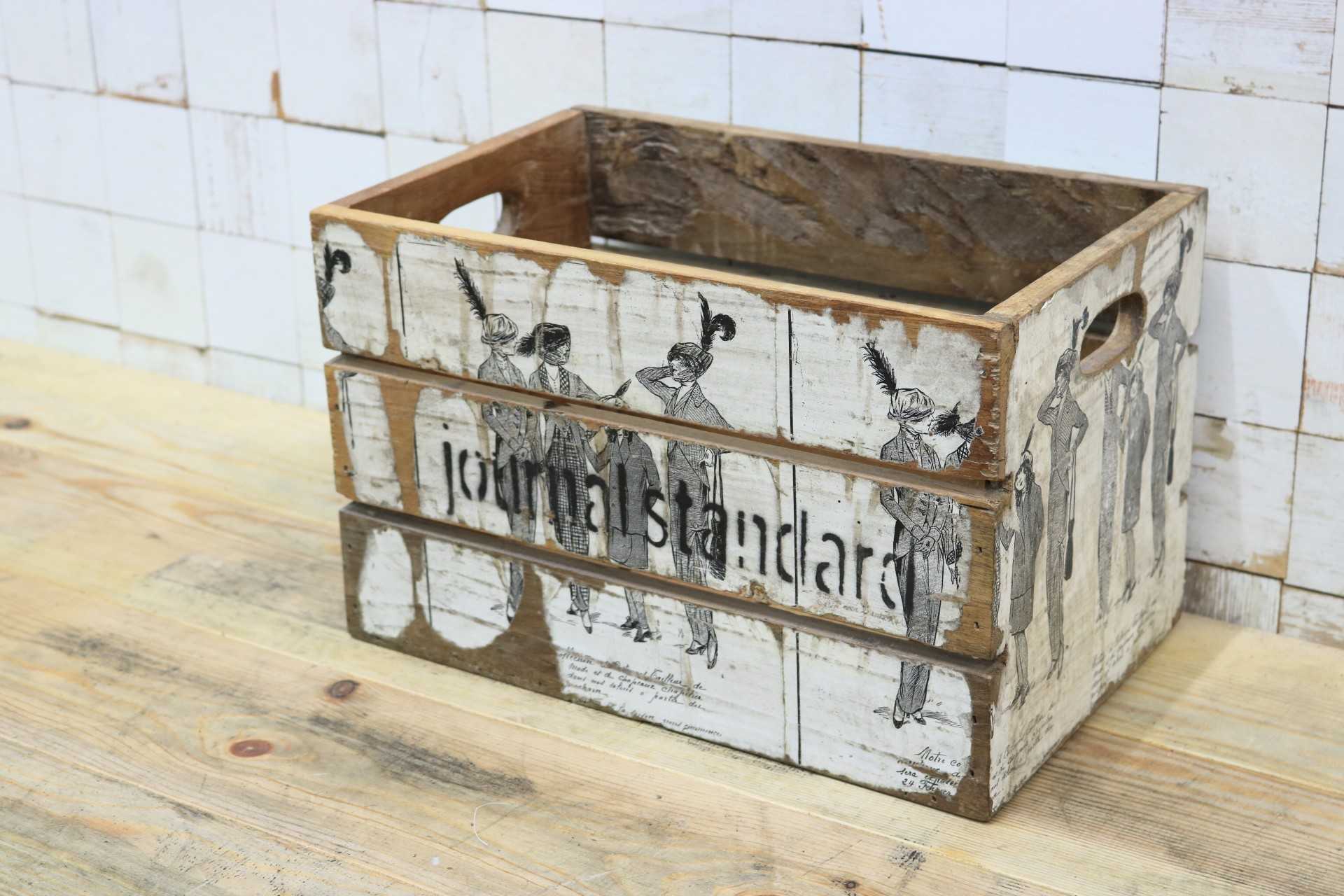 GMGT228A○journal standard furniture / ジャーナルスタンダードファニチャー ドリューボックス 木箱 ウッドボックス ヴィンテージ 什器
