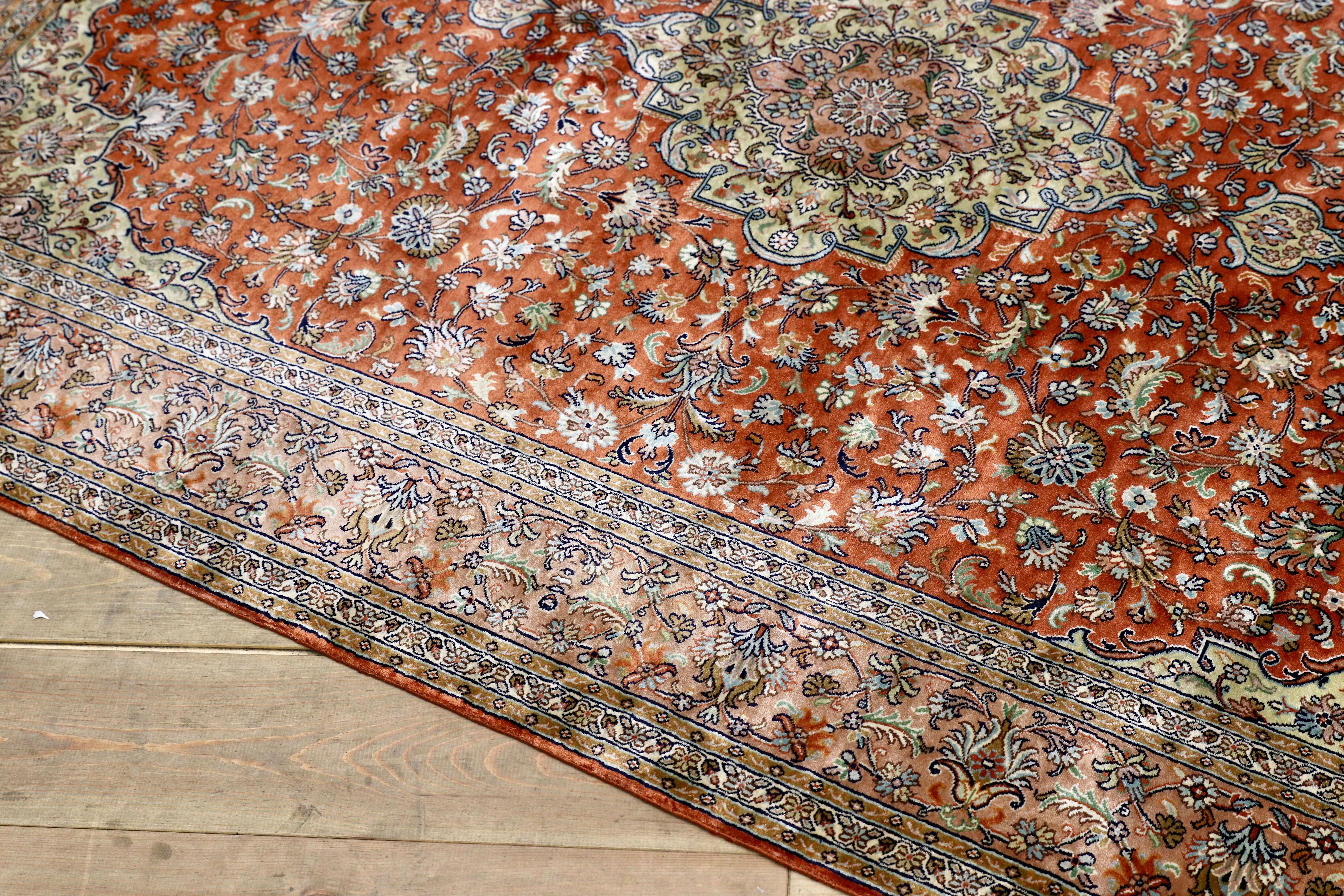 GMIK847M○ペルシャ絨毯 手織り ラグ カーペット ヴィンテージ インテリア