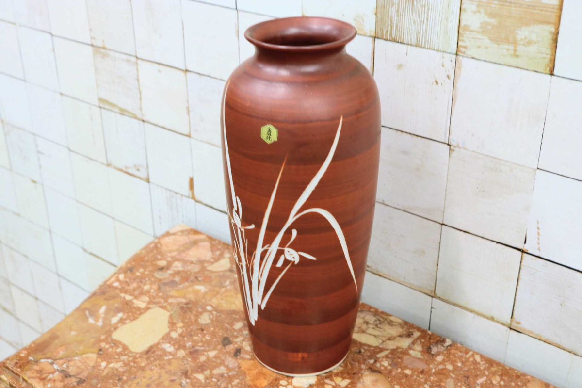 GMJS271G◯金鳳焼 花瓶 花器 飾壺 生け花 華道具 白彫り 陶器 置物 和風 レトロ インテリア 伝統工芸
