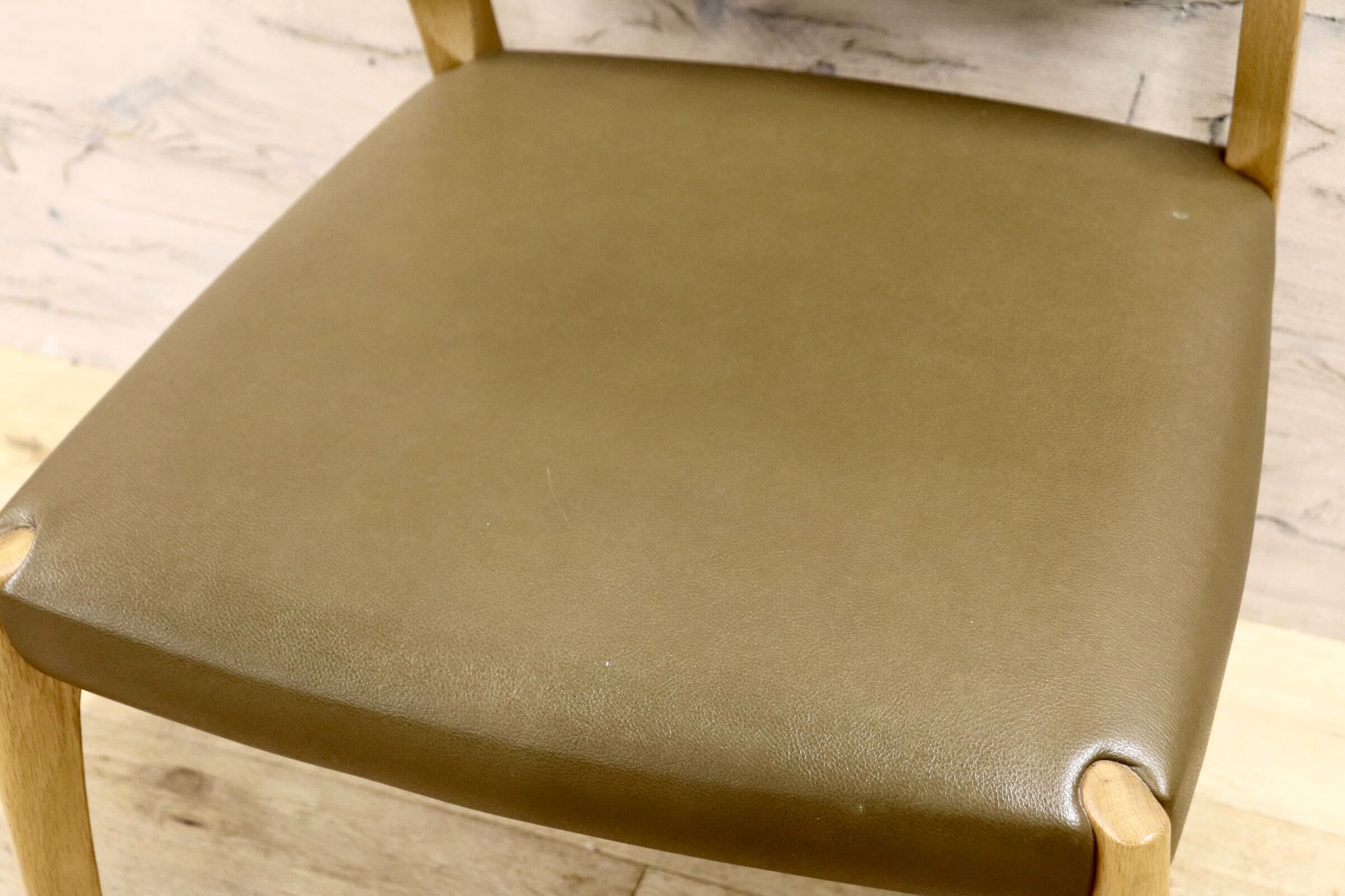 GMIK641C○浜本工芸 / HAMAMOTO ダイニングチェア 椅子 楢材 無垢 合皮 ナチュラル モダン