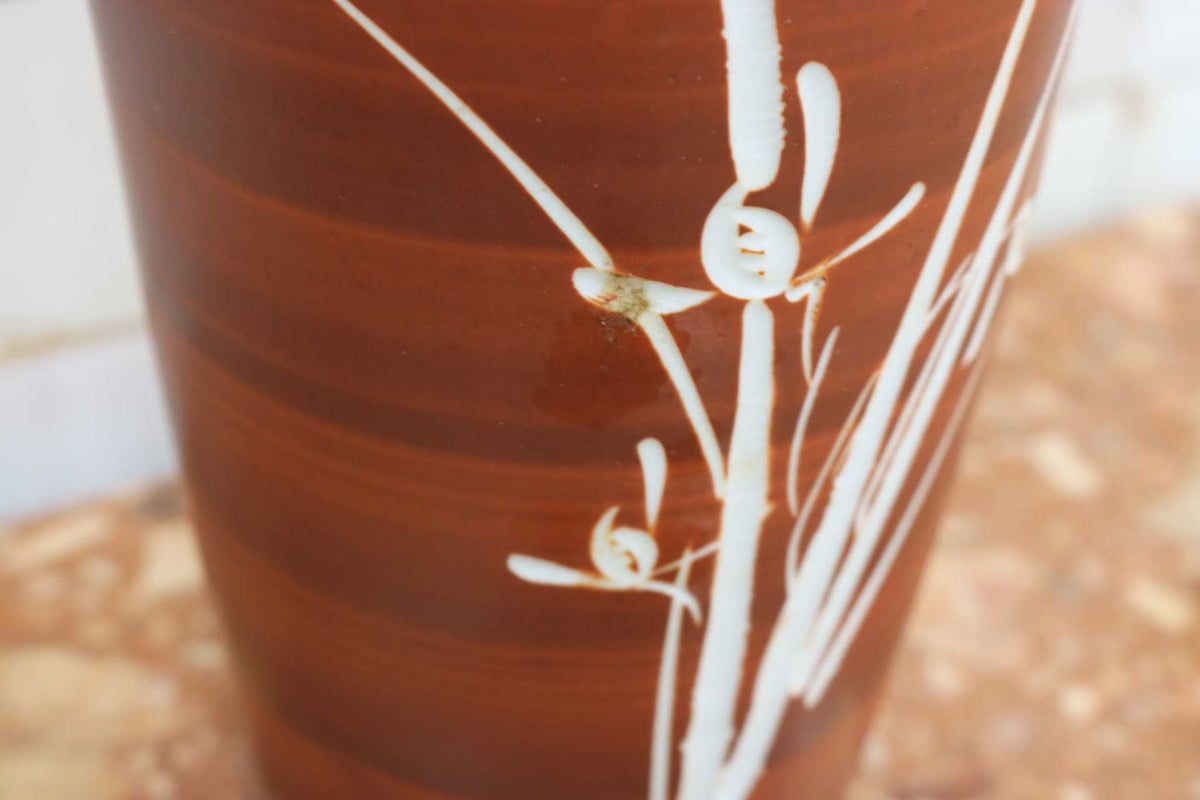 GMJS271G◯金鳳焼 花瓶 花器 飾壺 生け花 華道具 白彫り 陶器 置物 和風 レトロ インテリア 伝統工芸