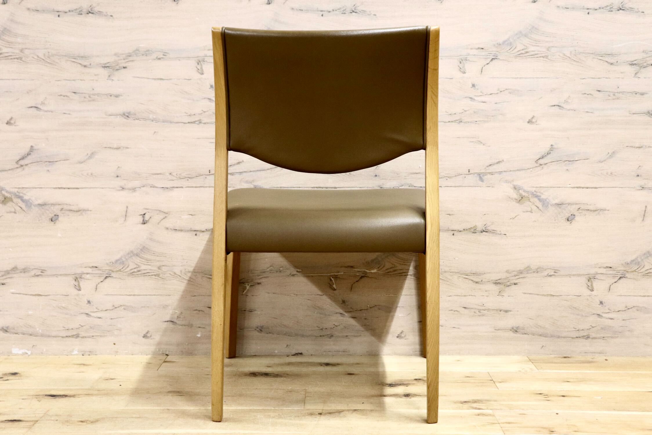 GMIK641C○浜本工芸 / HAMAMOTO ダイニングチェア 椅子 楢材 無垢 合皮 ナチュラル モダン