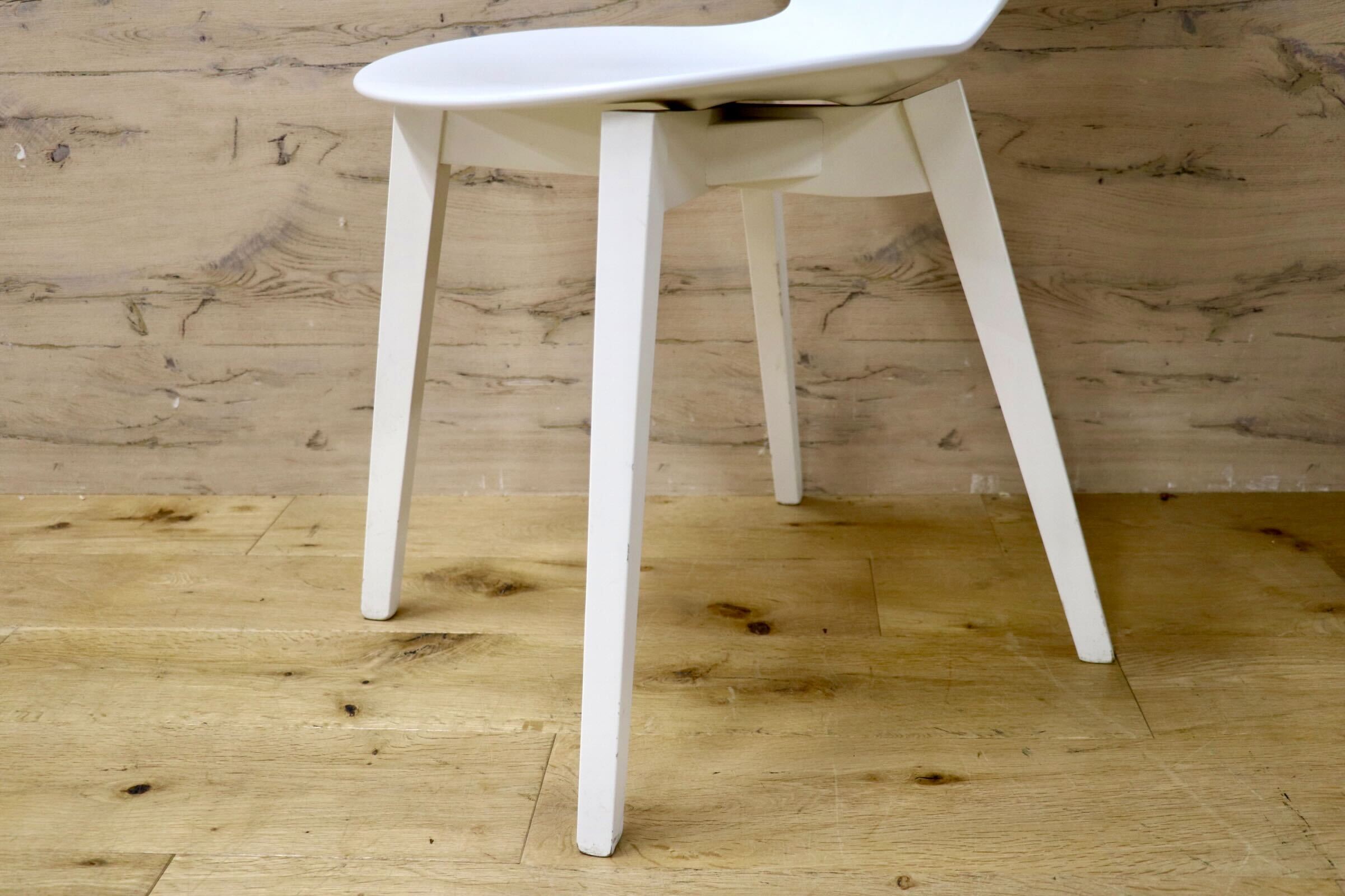 GMJH105B○Calligaris / カリガリス BASIL W バジル ウッド ダイニングチェア 食卓椅子 椅子 ホワイト イタリア 木製脚 モダン