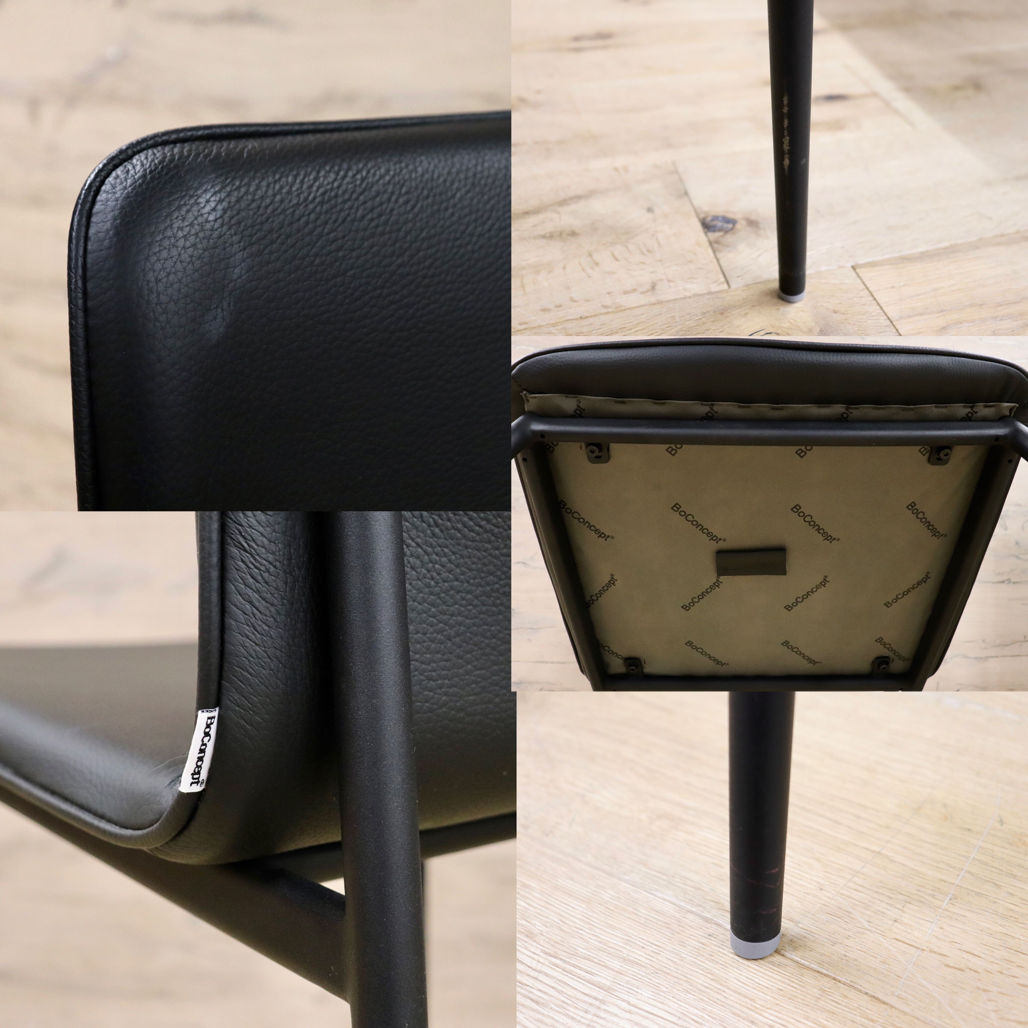 GMIS78A○BoConcept / ボーコンセプト ニューポート ダイニングチェア 2脚セット 椅子 レザー シンプル 北欧モダン デンマーク