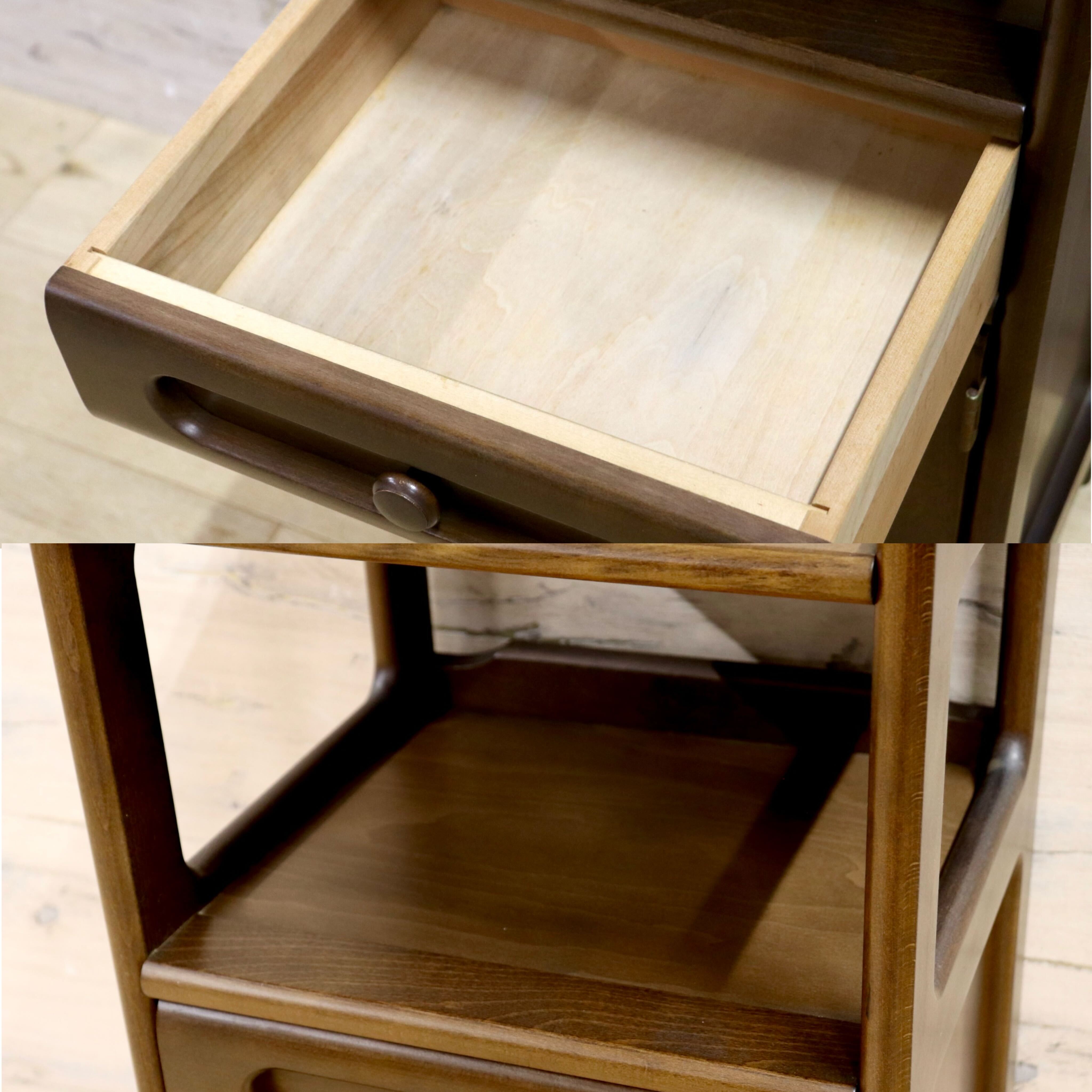 GMIH277B○karimoku / カリモク 電話台 FAX台 花台 飾り棚 リビング収納 引出し クラシック レトロ 国産家具