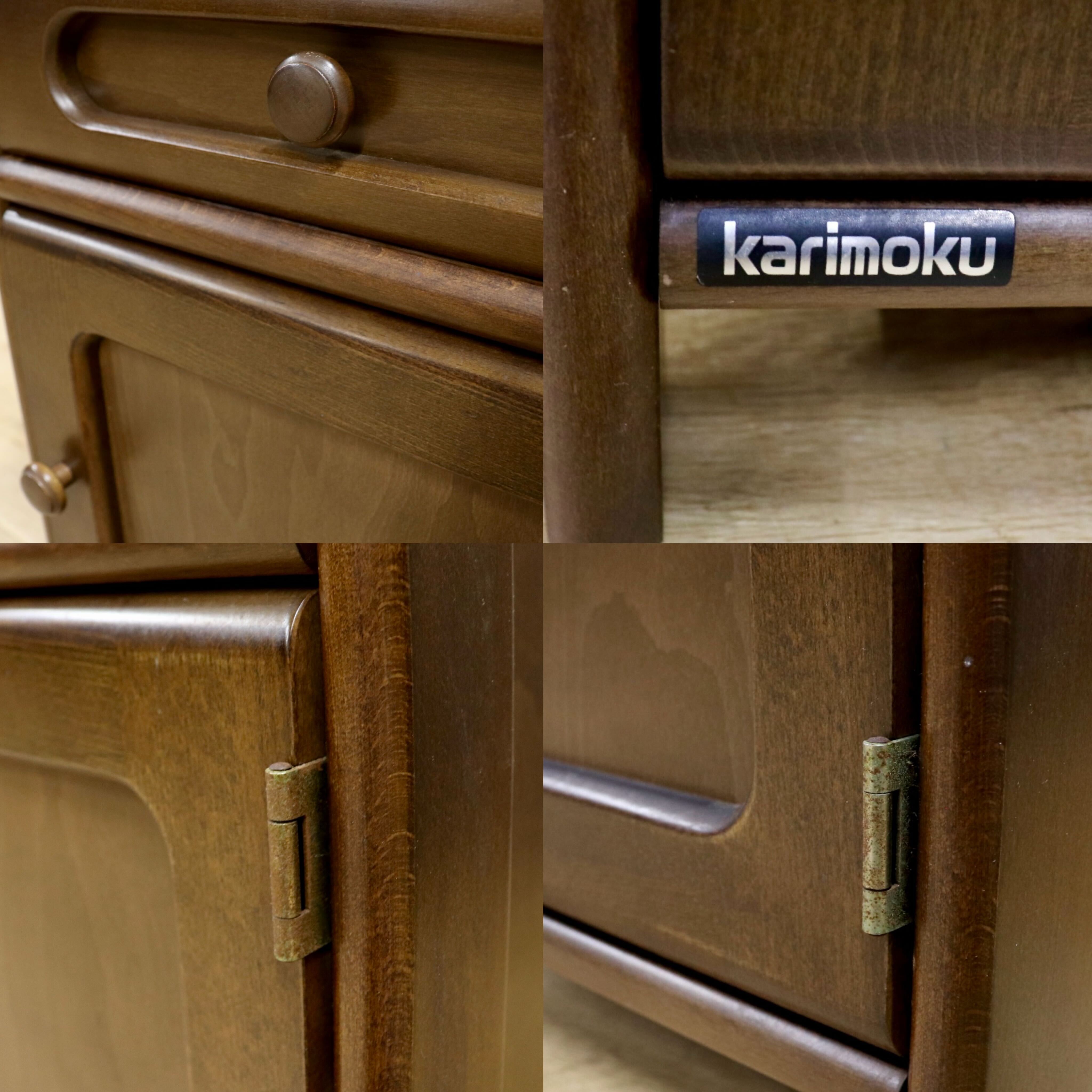 GMIH277B○karimoku / カリモク 電話台 FAX台 花台 飾り棚 リビング収納 引出し クラシック レトロ 国産家具