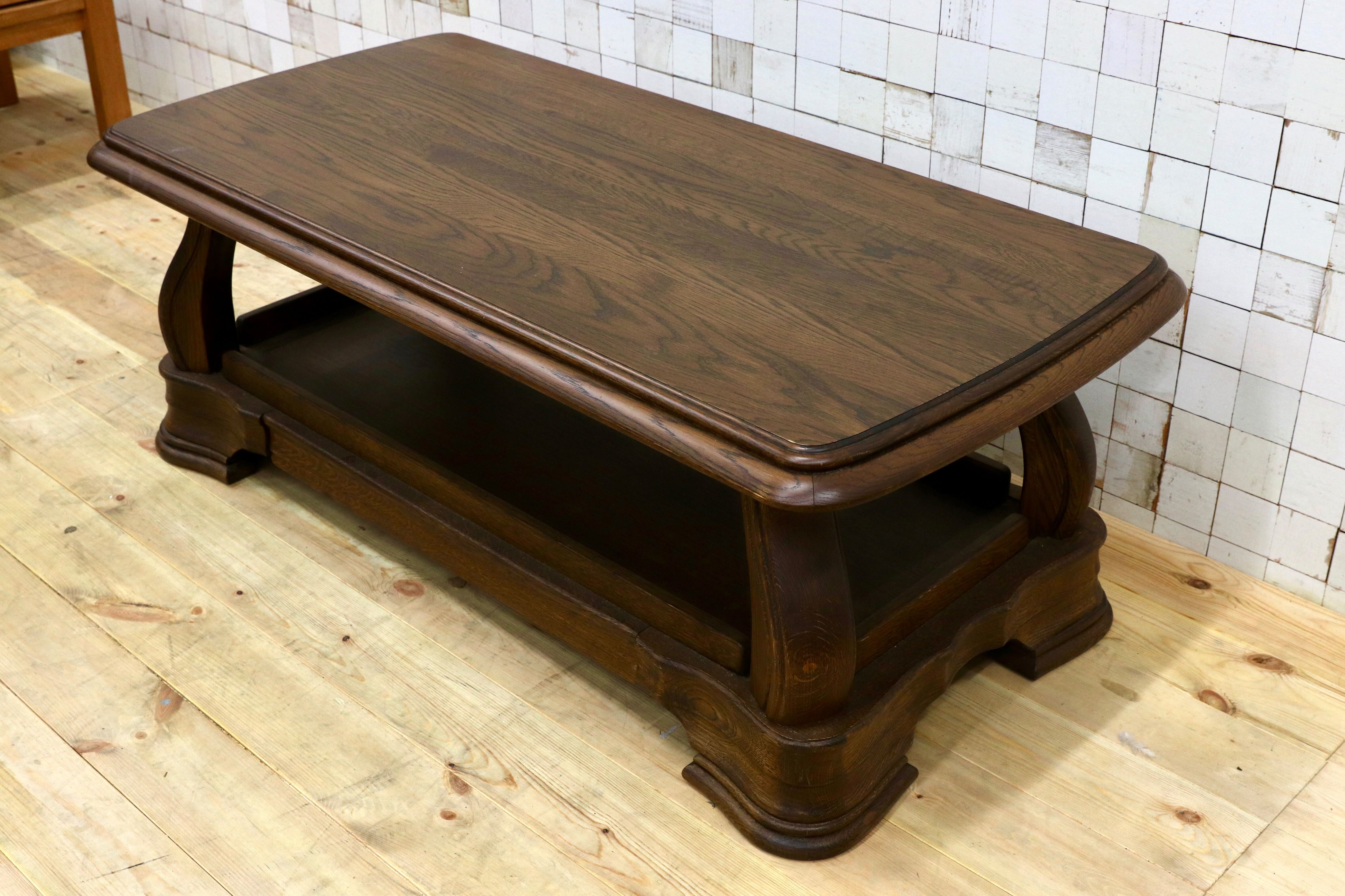 GMHO100○オランダ製 ダッチカントリースタイル センターテーブル リビングテーブル オーク無垢材 カントリー クラシック オールド 応接